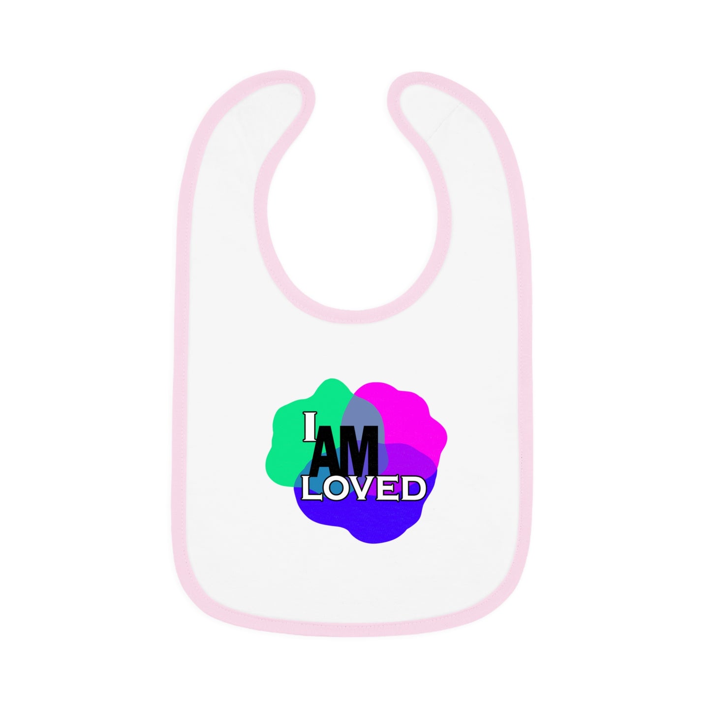 Baby Contrast Trim Jersey Bib - I am Loved 1
