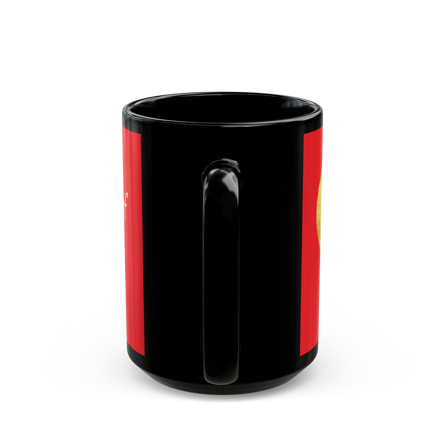 Red on Black Mug - Heart of Gold (15oz)