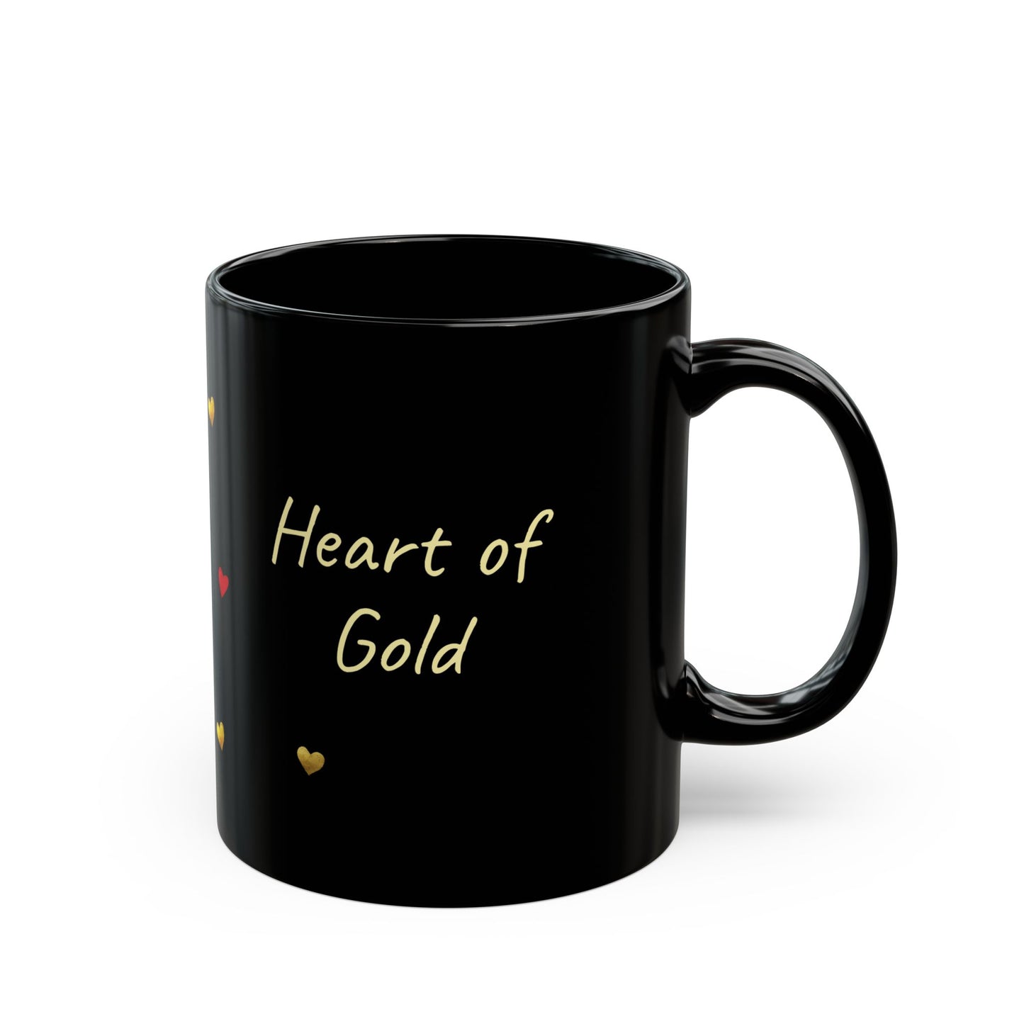 Black Mug - Heart of Gold (11oz)