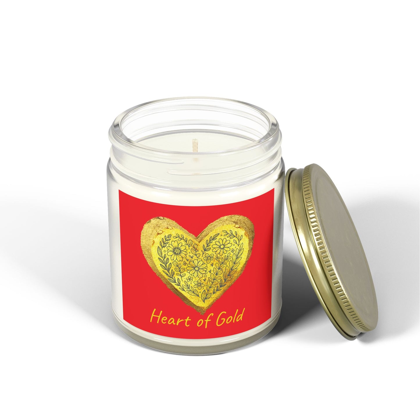 Scented Candle, Coconut Apricot Wax (9oz) - Red