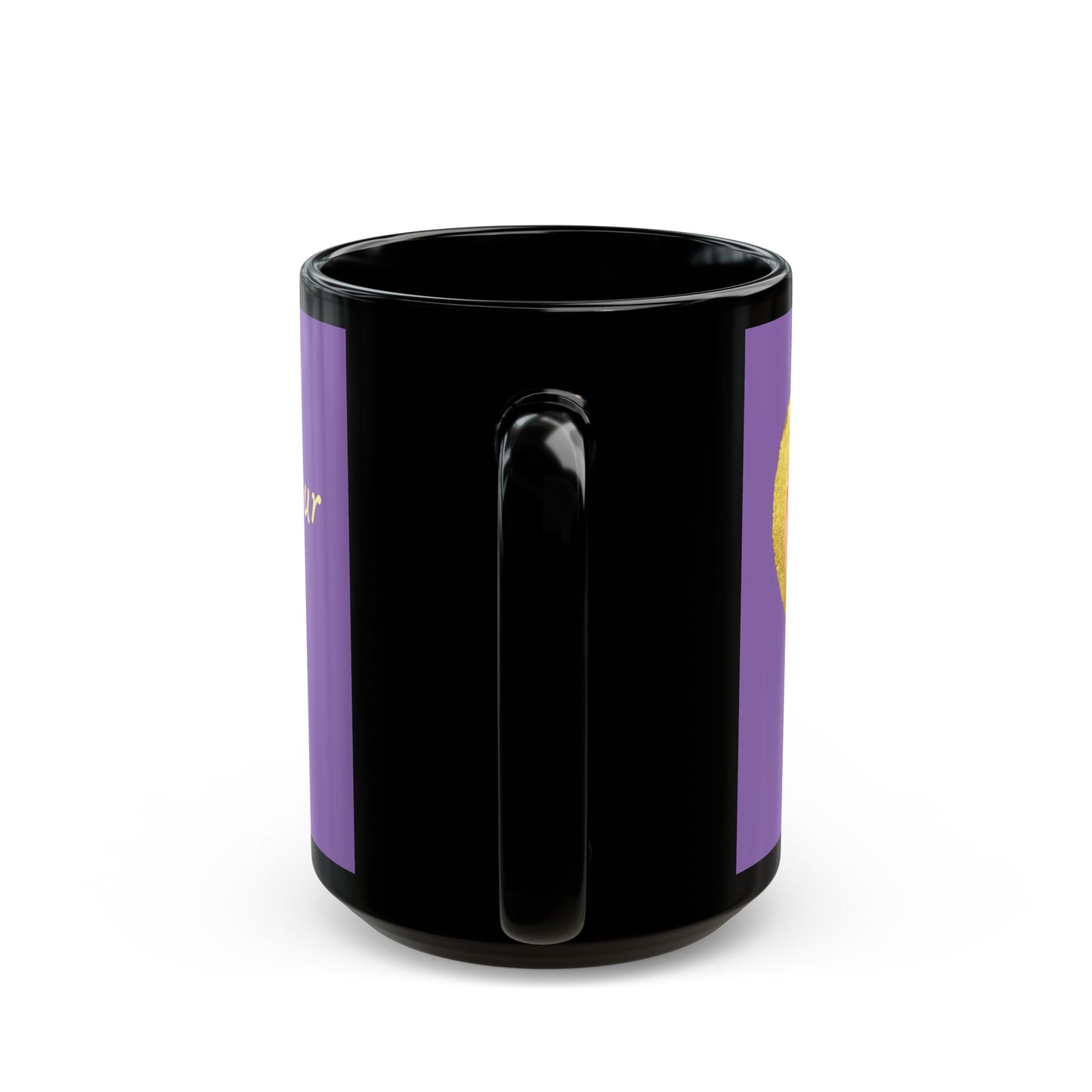 Light Purple on Black Mug - Follow your heart (15oz)