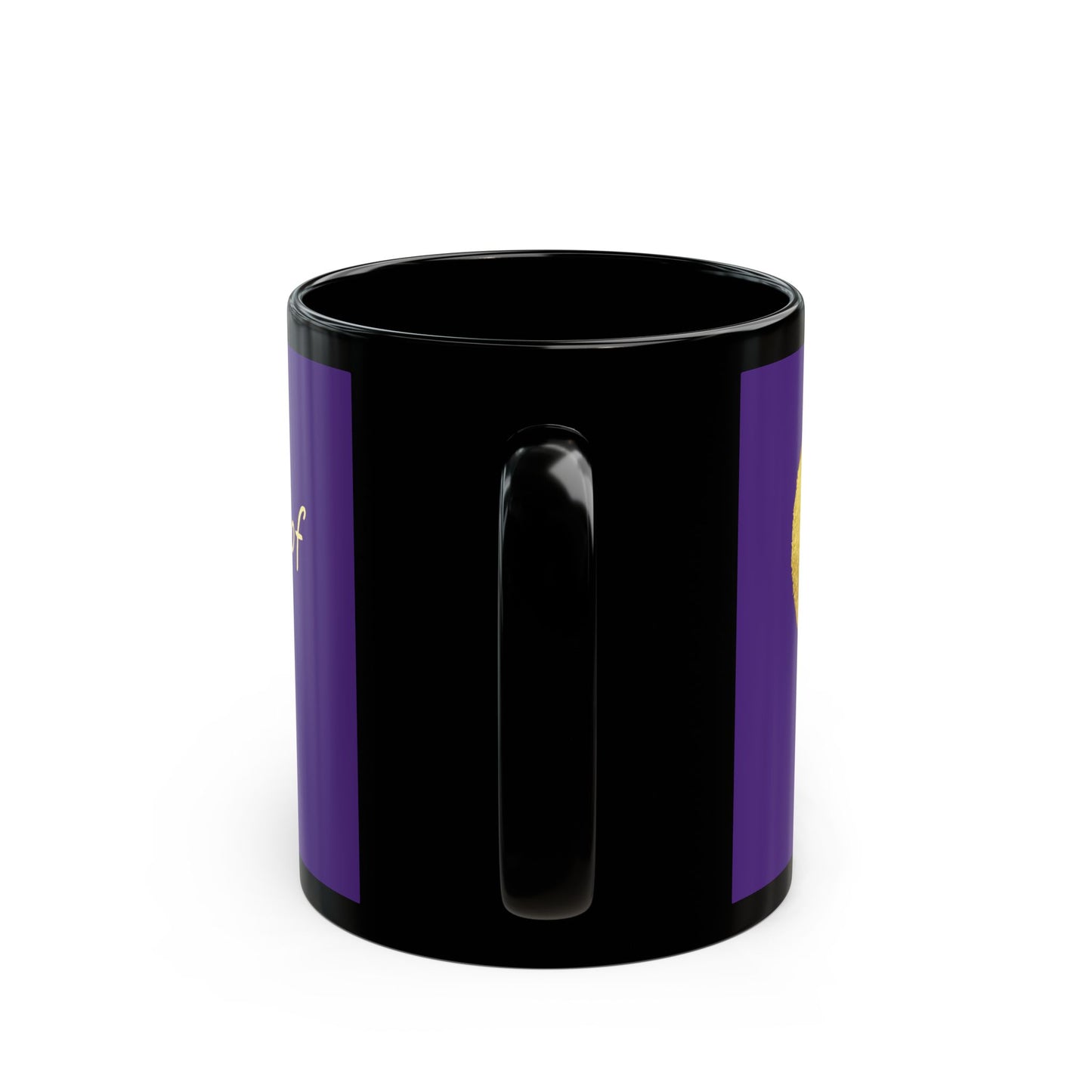 Purple on Black Mug - Heart of Gold (11oz)