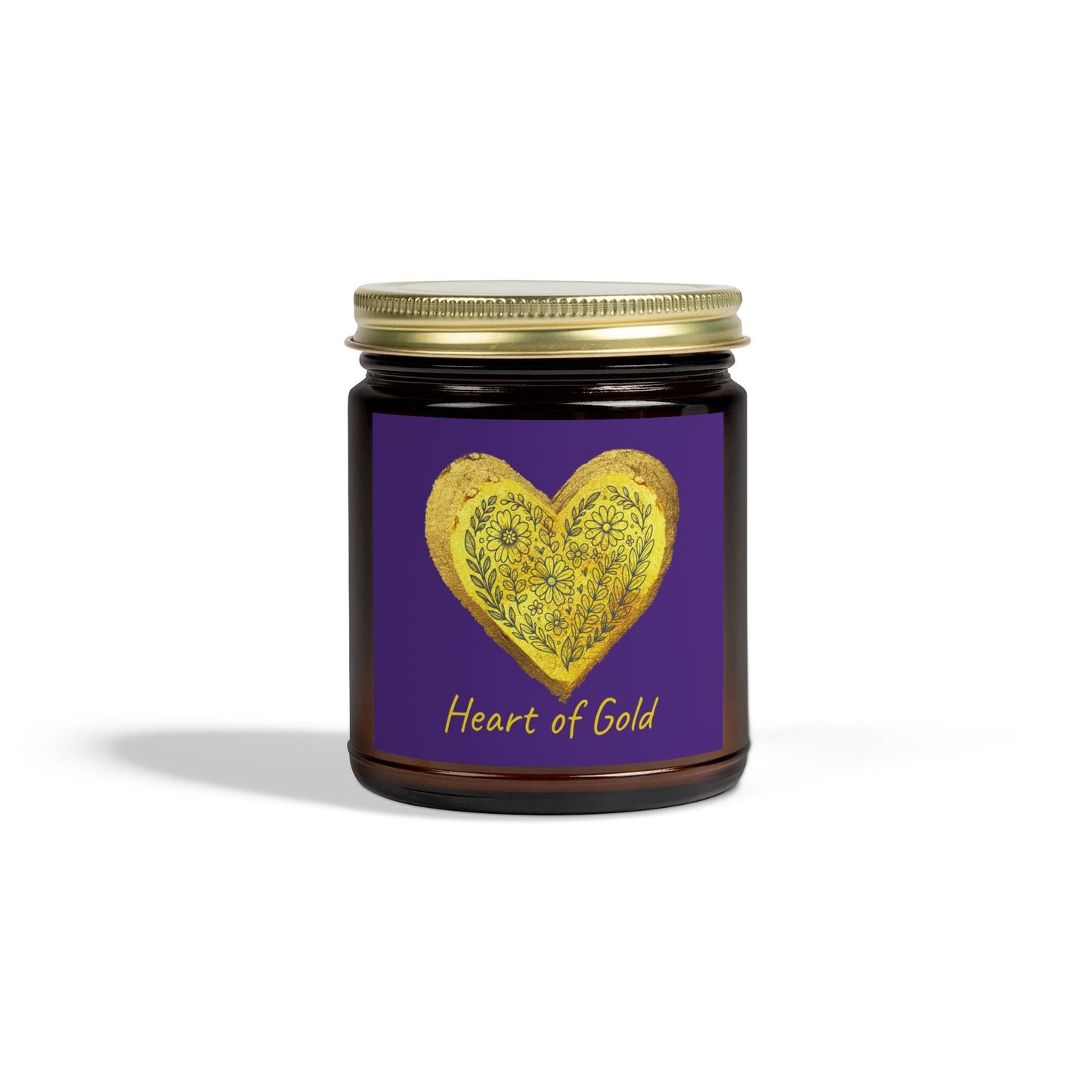 Scented Candle, Coconut Apricot Wax (9oz) - Dark Purple
