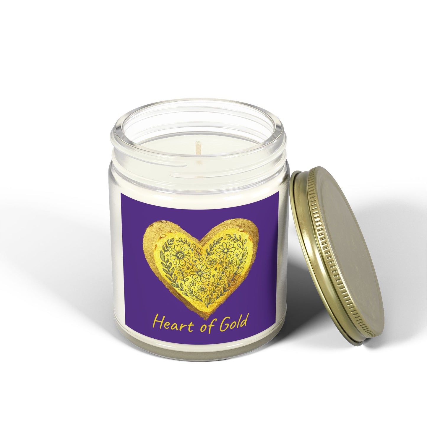 Scented Candle, Coconut Apricot Wax (9oz) - Dark Purple