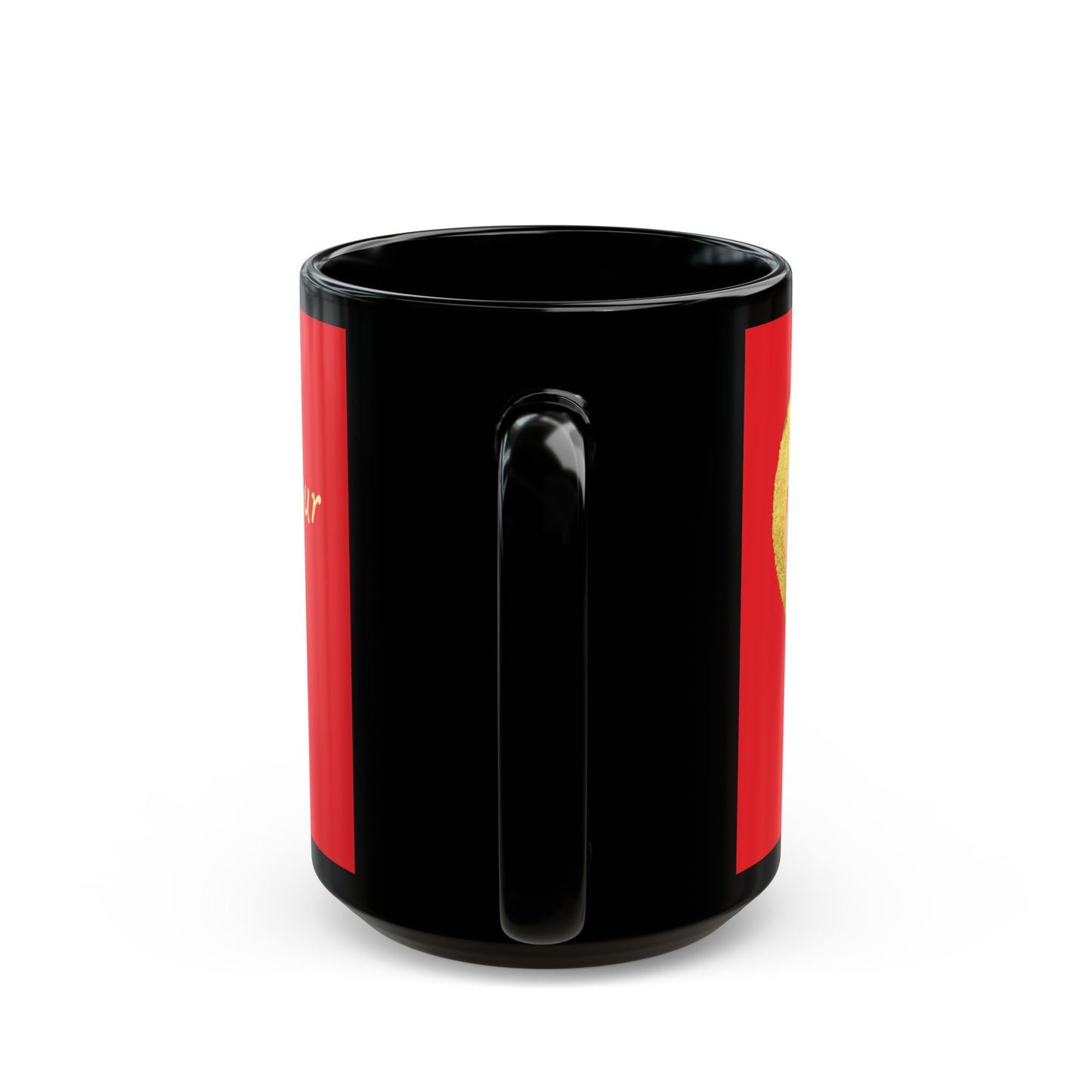 Red on Black Mug - Follow your heart (15oz)
