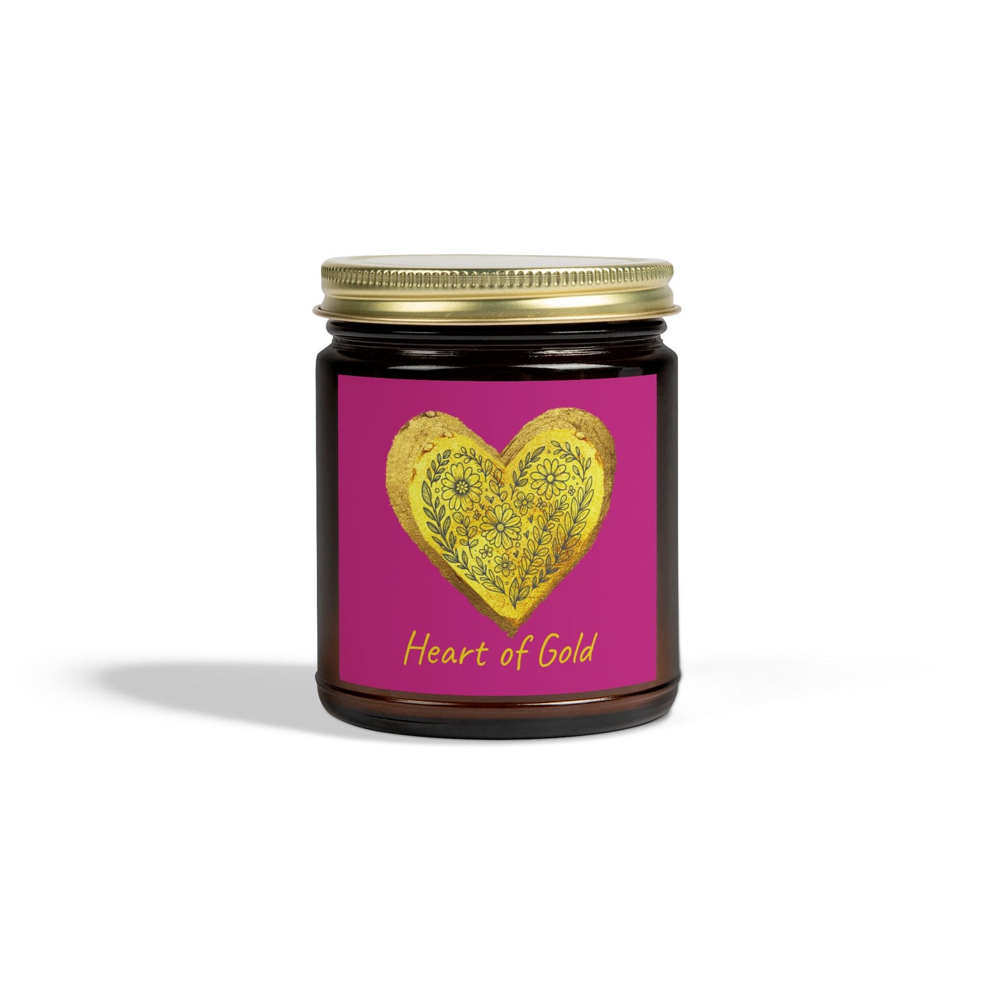 Scented Candle, Coconut Apricot Wax (9oz) - Pink