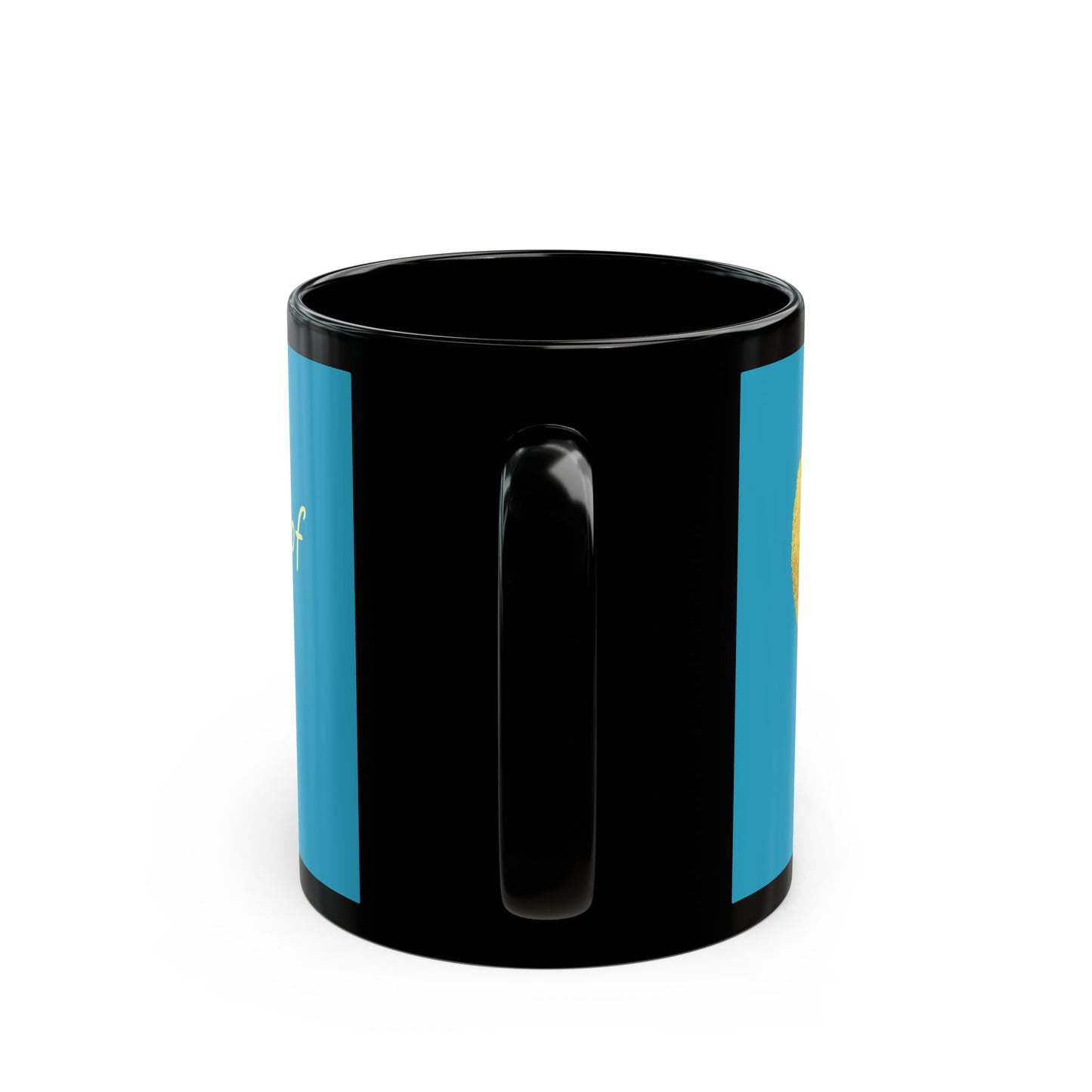 Turquoise on Black Mug - Heart of Gold (11oz)