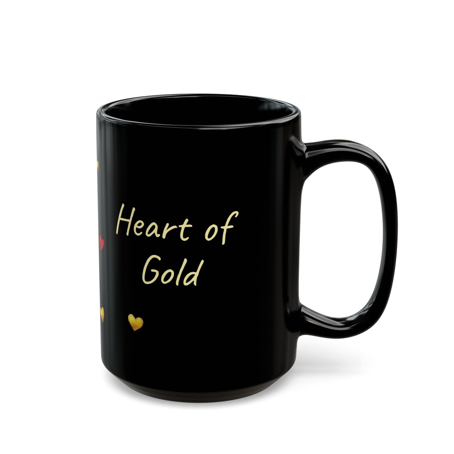 Black Mug - Heart of Gold (15oz)