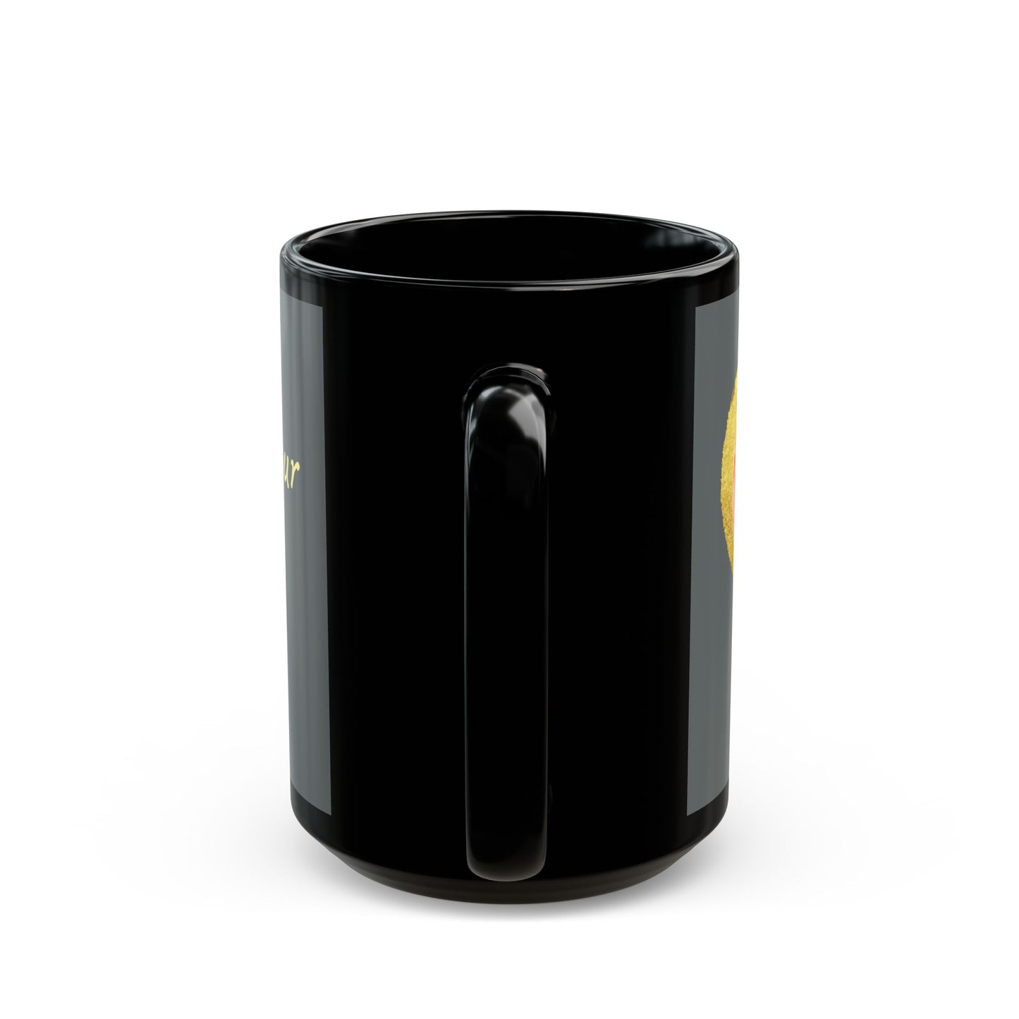 Gray on Black Mug - Follow your heart (15oz)