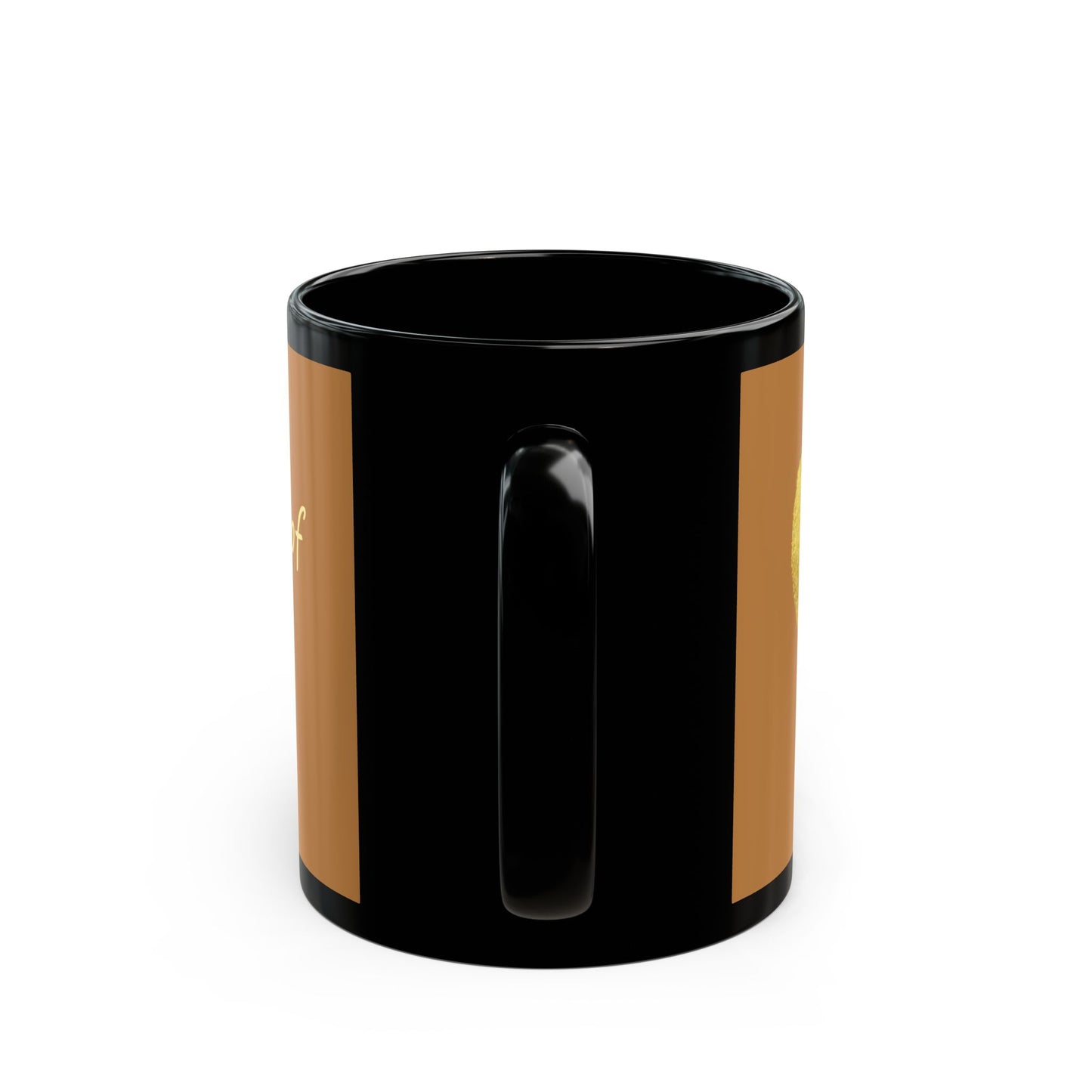Brown on Black Mug - Heart of Gold (11oz)