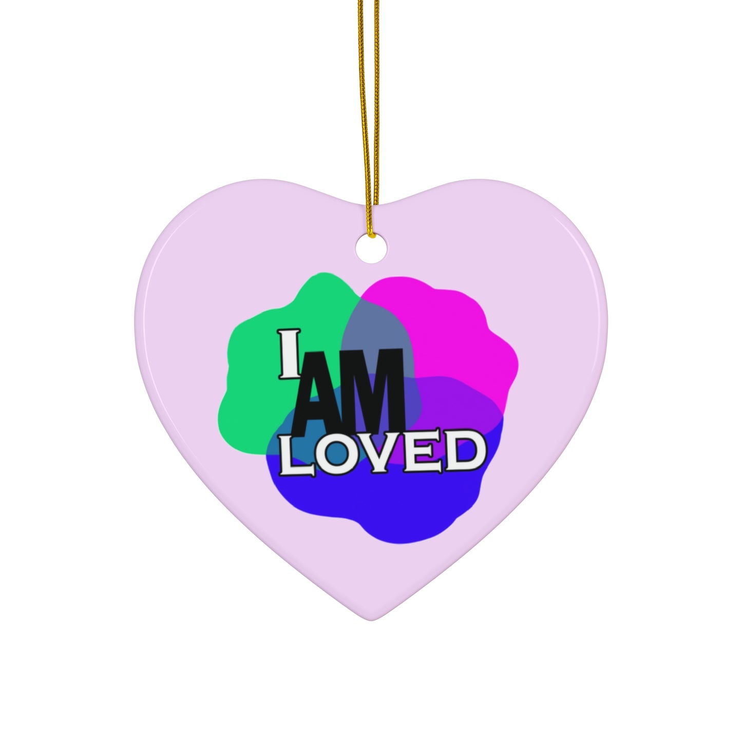 Ceramic Decor (Light pink Heart) - "I Am Loved"