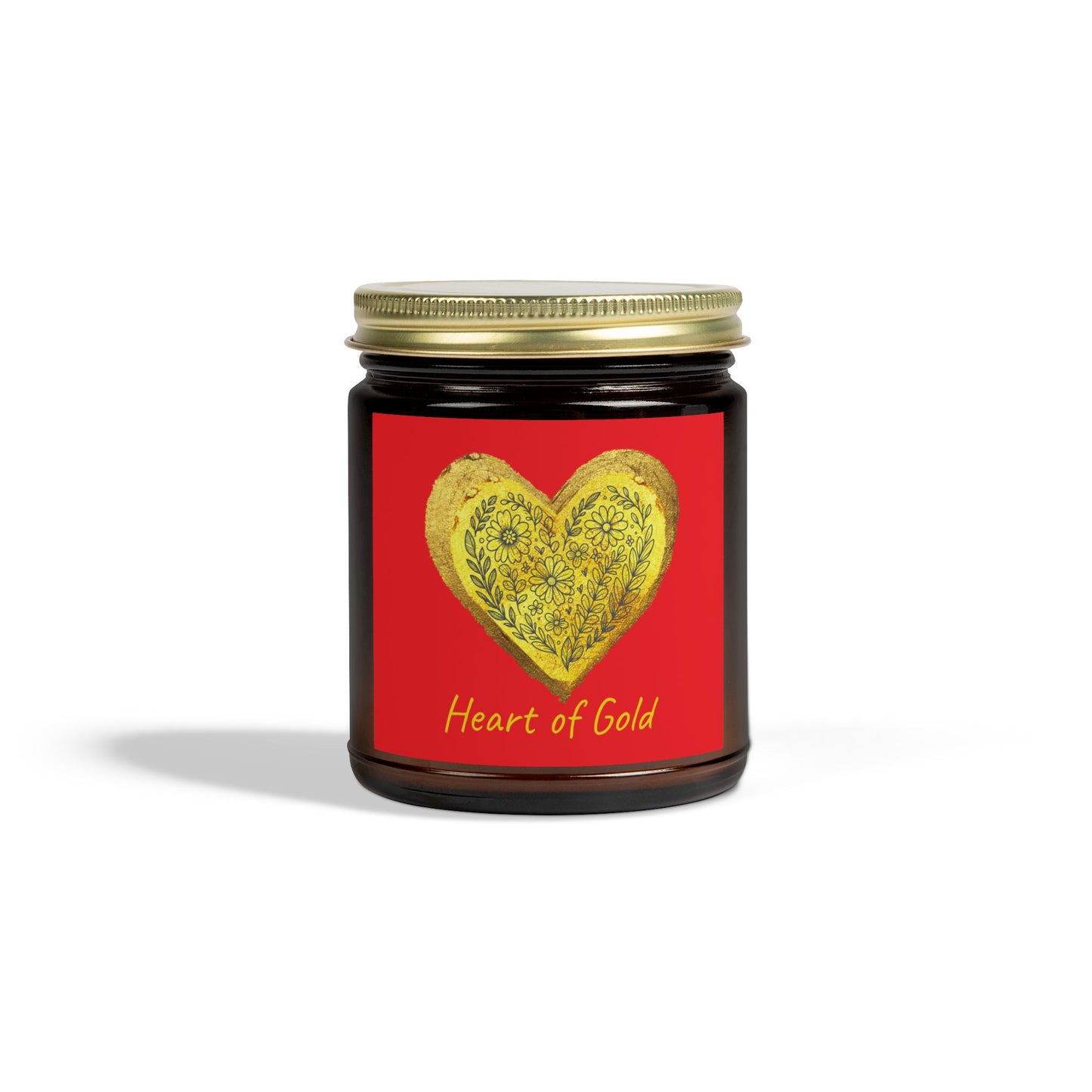 Scented Candle, Coconut Apricot Wax (9oz) - Red
