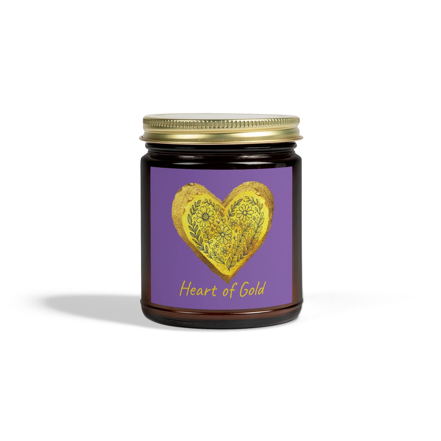 Scented Candle, Coconut Apricot Wax (9oz) - Light Purple