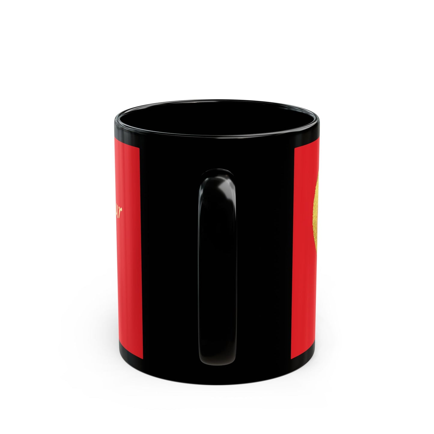 Red on Black Mug - Follow your heart (11oz)