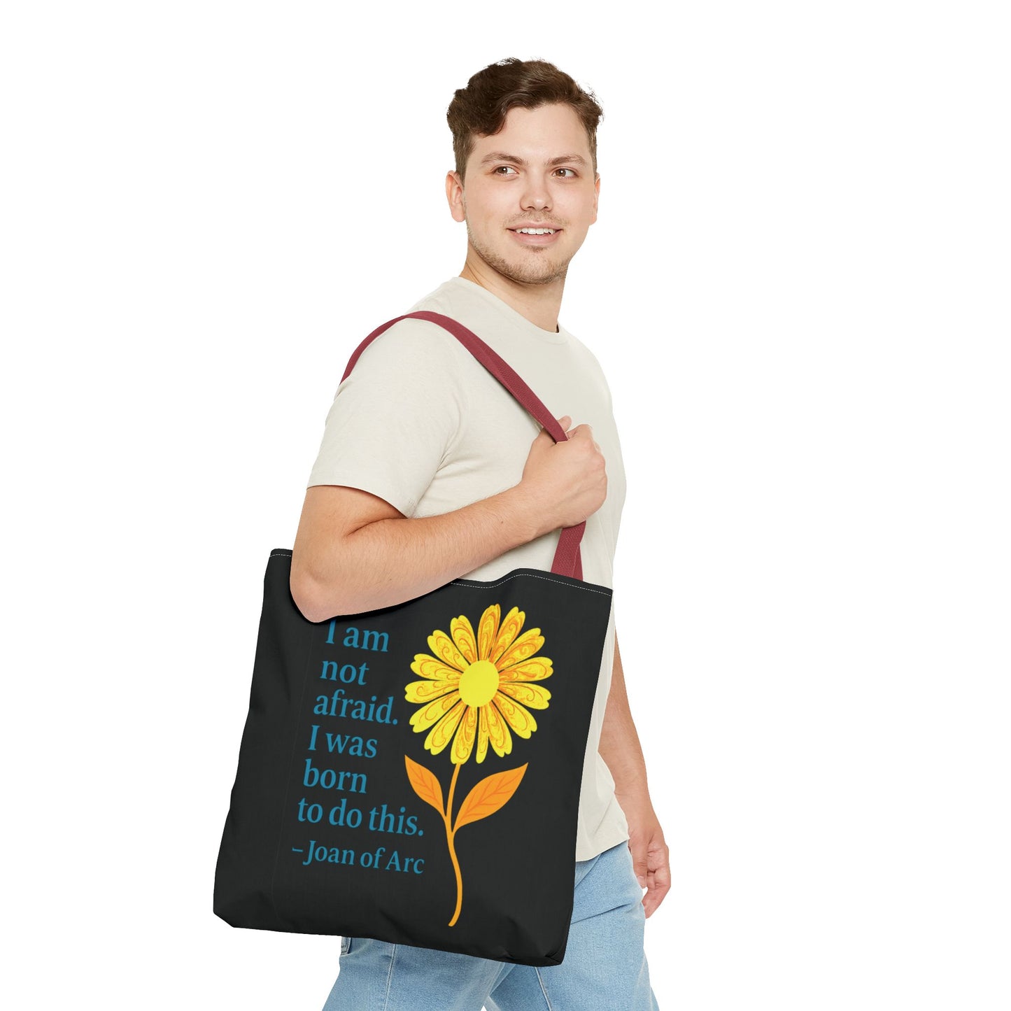 Tote Bag (AOP) - I am not afraid. I was born to do this.
