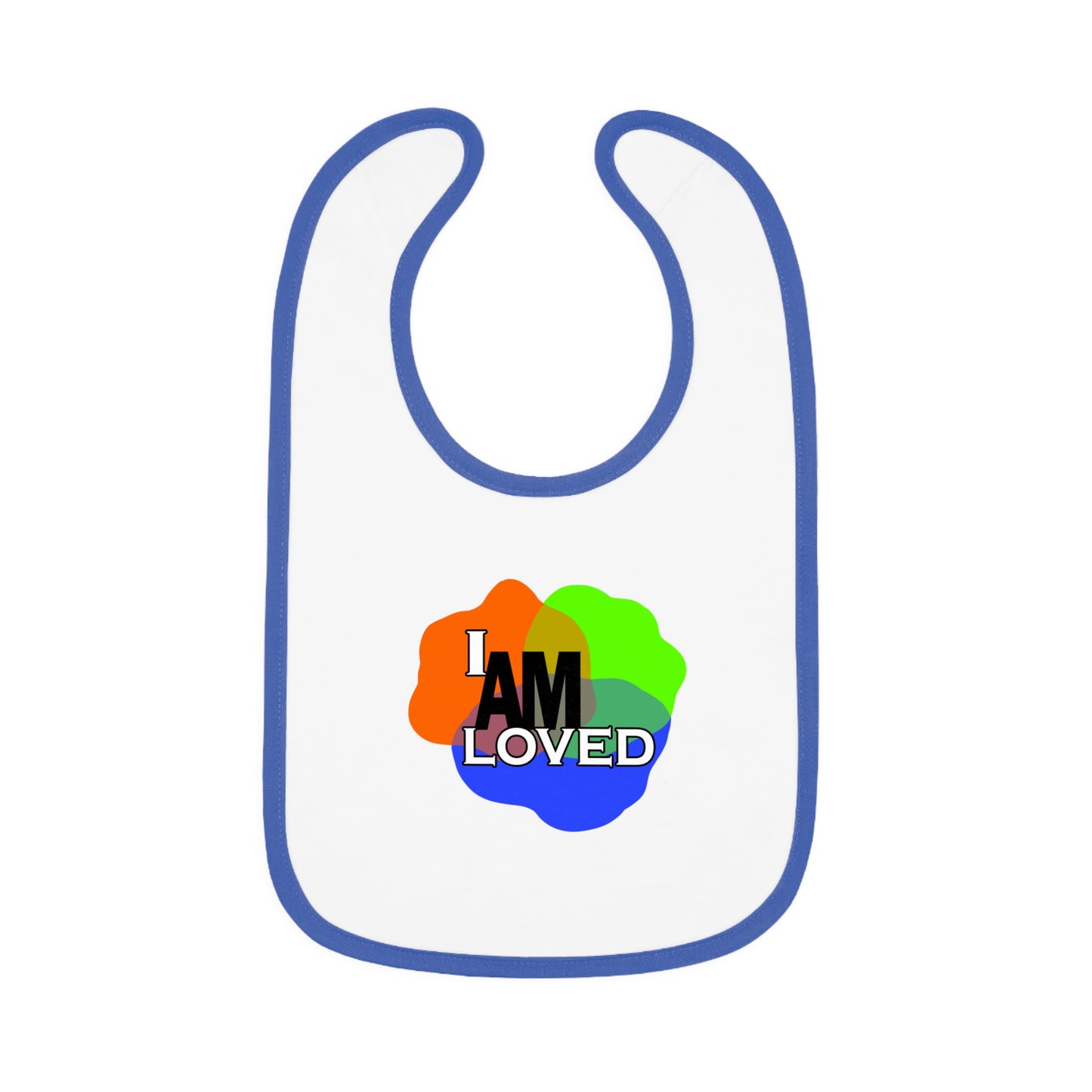 Baby Contrast Trim Jersey Bib - I am Loved 2