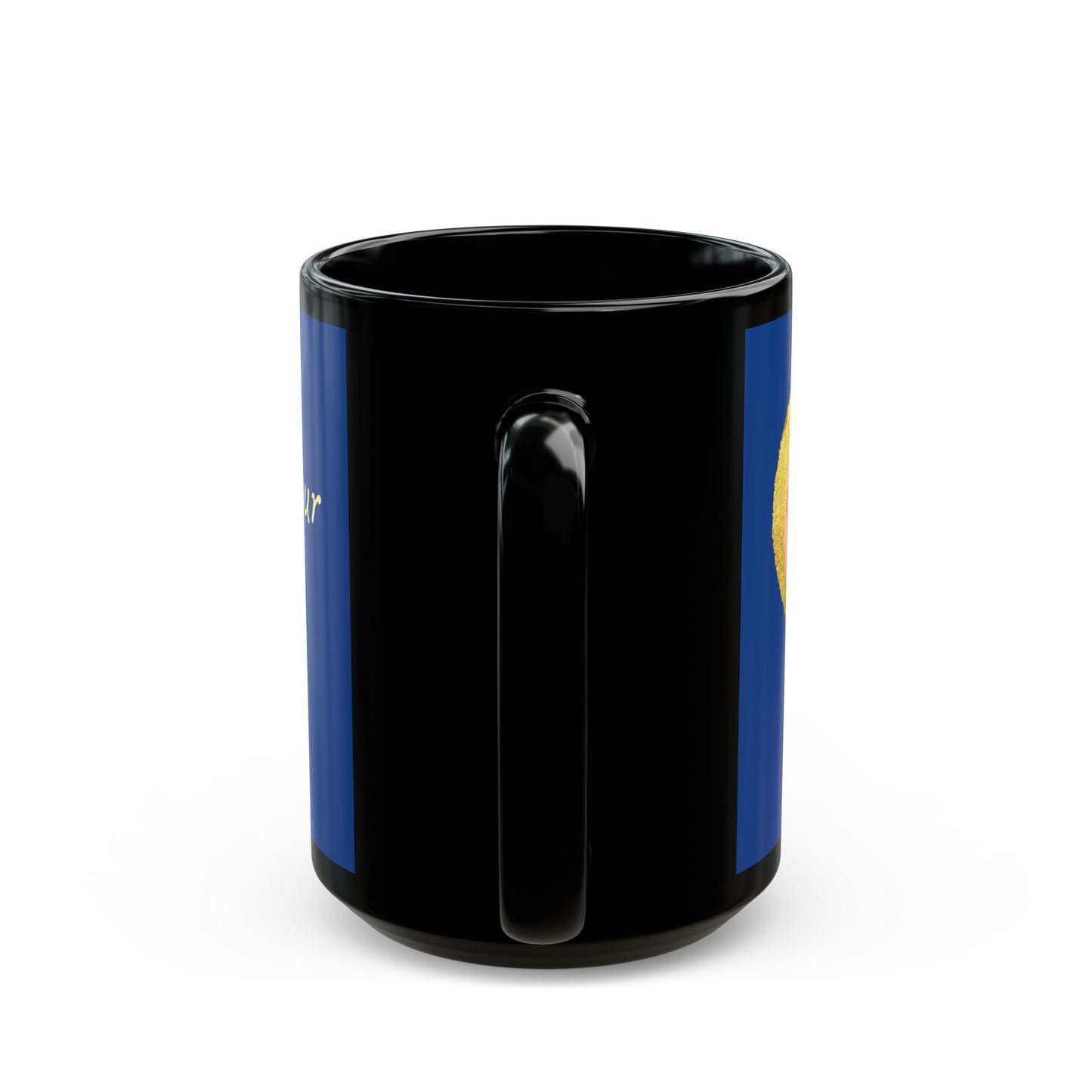 Dark Blue on Black Mug - Follow your heart (15oz)