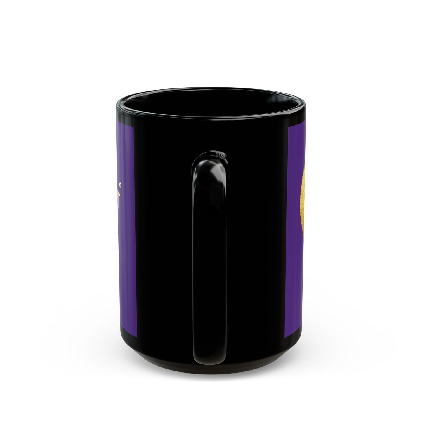 Purple on Black Mug - Heart of Gold (15oz)