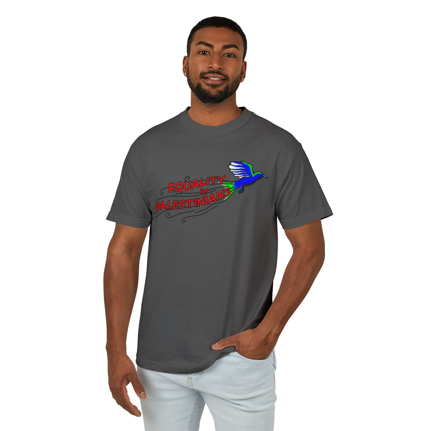 Unisex Heavyweight Cotton Tee - Equality for Palestinians