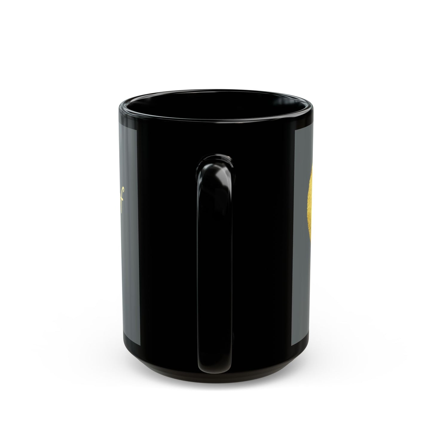 Gray on Black Mug - Heart of Gold (15oz)