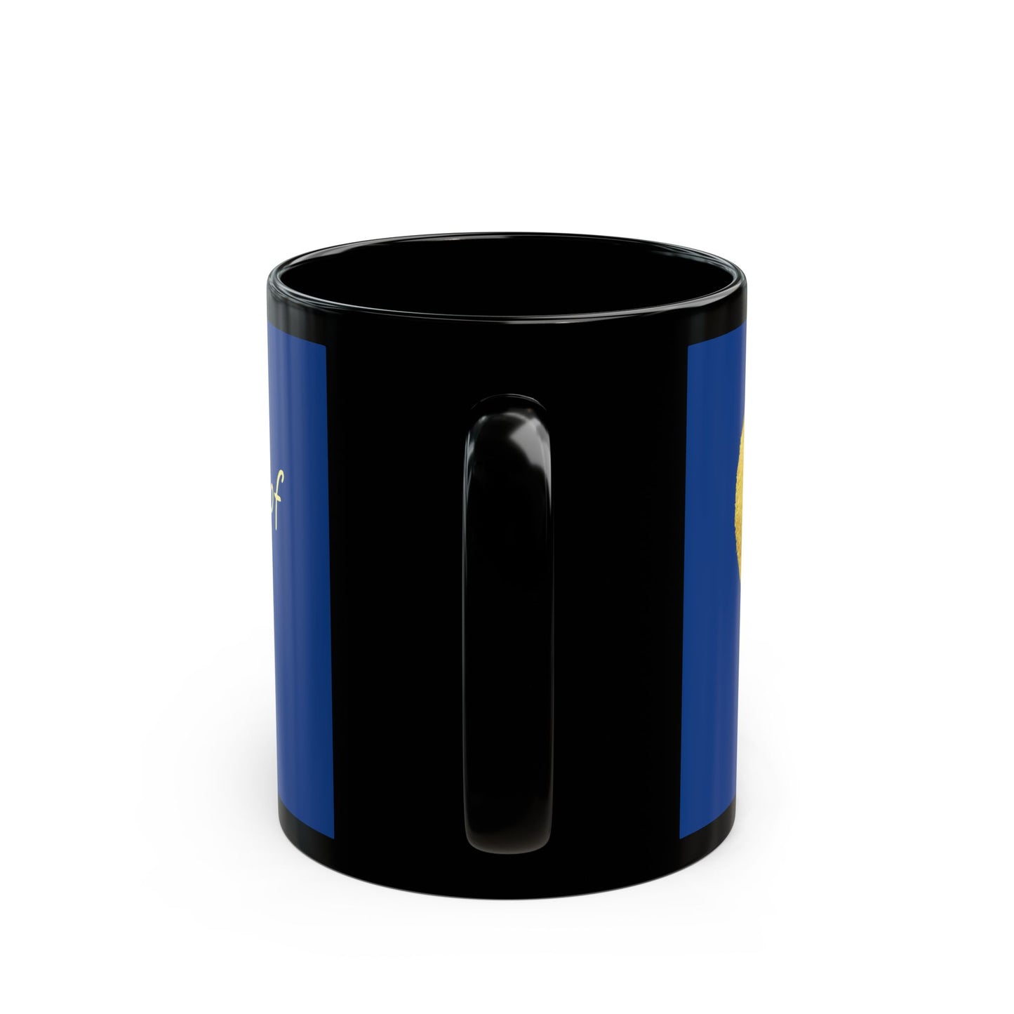 Dark Blue on Black Mug - Heart of Gold (11oz)
