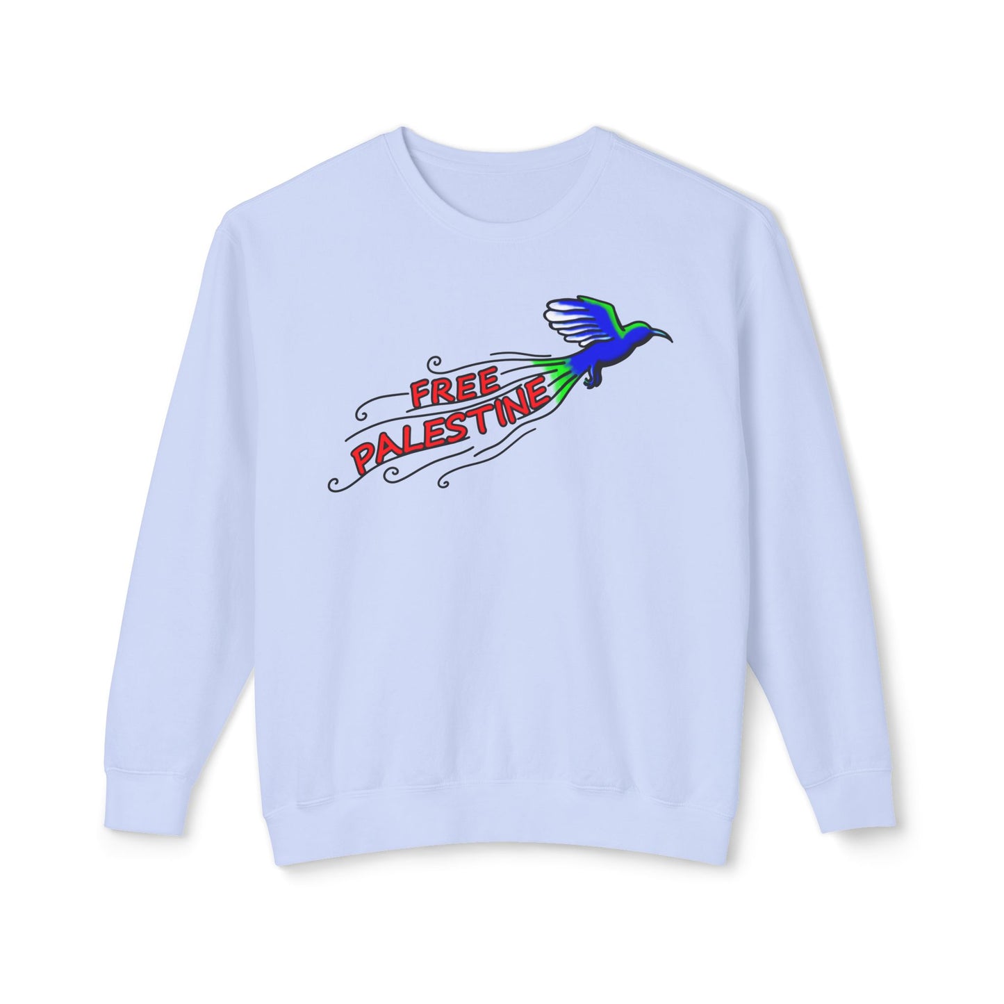 Unisex Lightweight Crewneck Sweatshirt - Free Palestine