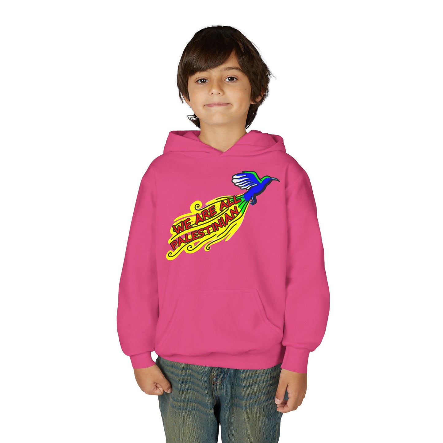 Youth Heavy Blend Hooded Sweatshirt - We are all Palestinian