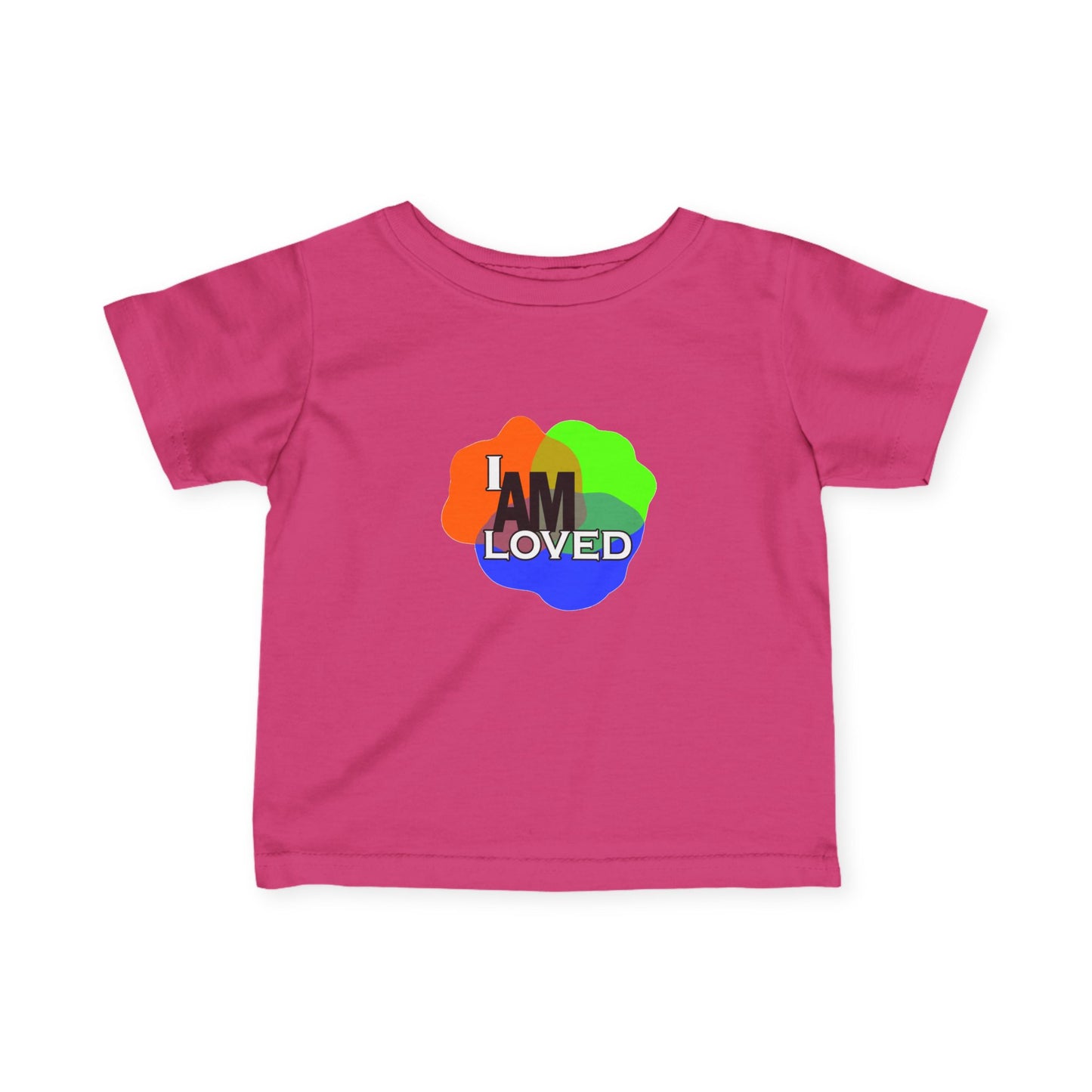 Infant Fine Jersey Tee - I Am Loved (Multicolor with green)