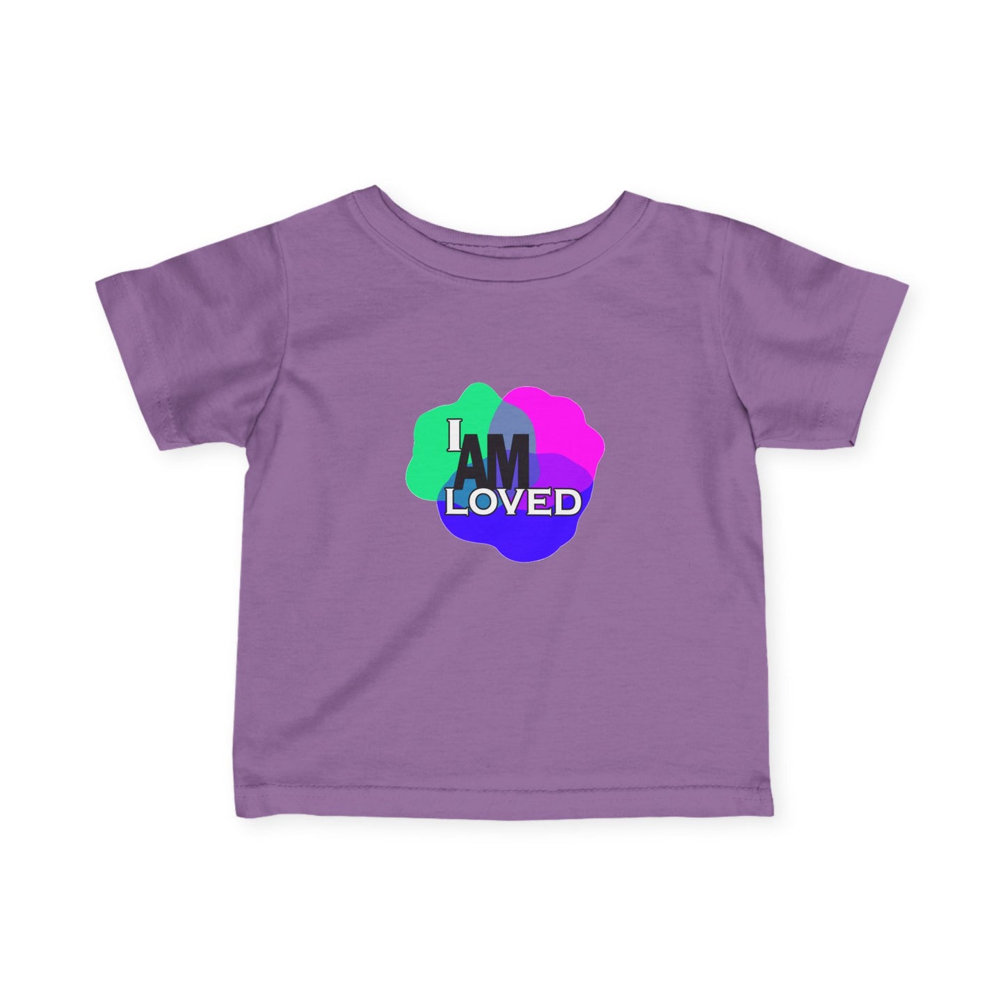 Infant Fine Jersey Tee - I Am Loved (Multicolor with pink)