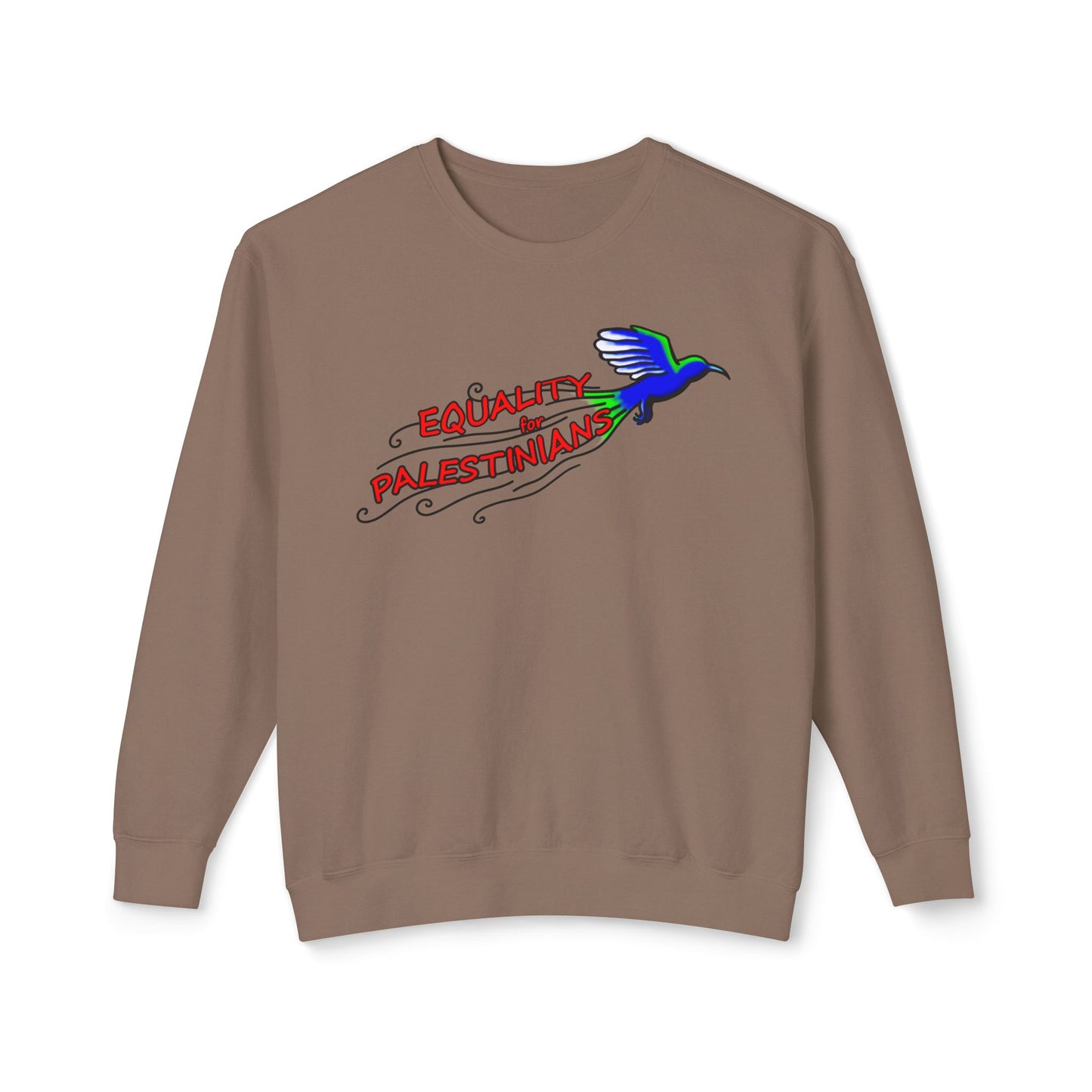 Unisex Lightweight Crewneck Sweatshirt - Equality for Palestinians