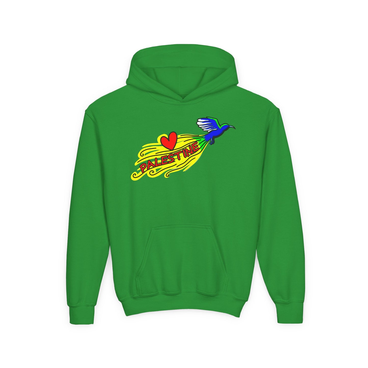 Youth Heavy Blend Hooded Sweatshirt - Love Palestine