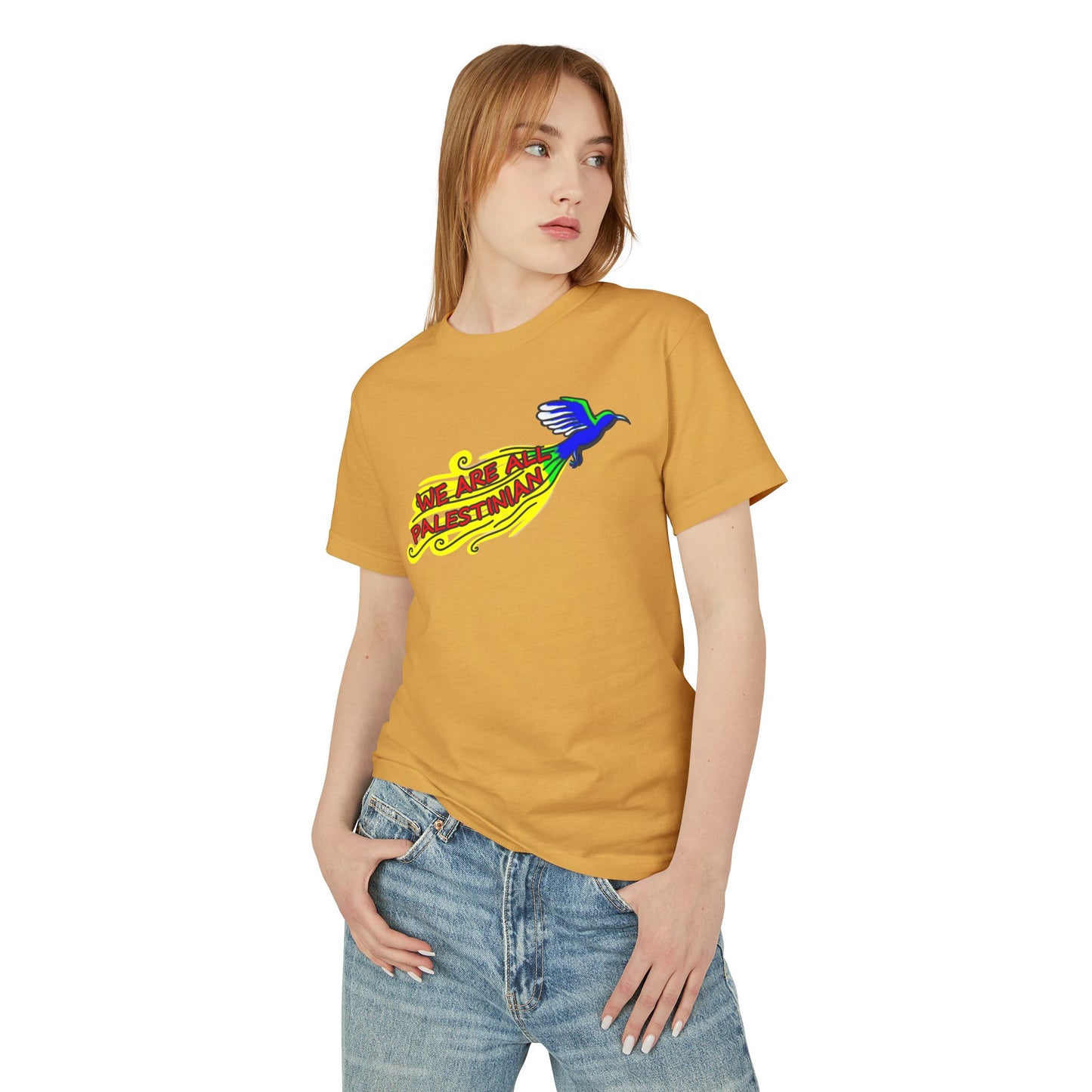 Unisex Heavyweight Cotton Tee - We Are All Palestinian