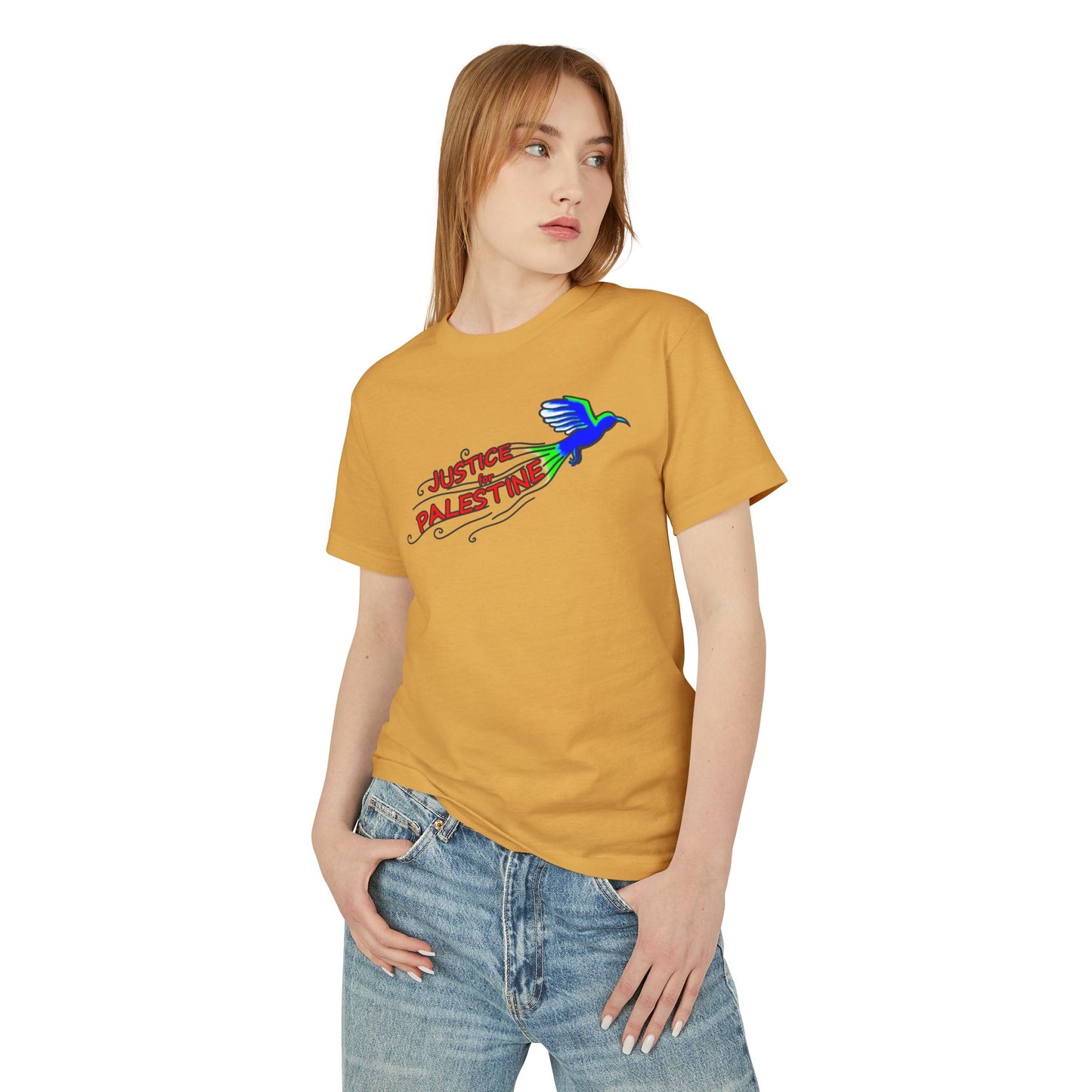 Unisex Heavyweight Cotton Tee  - Justice for Palestine