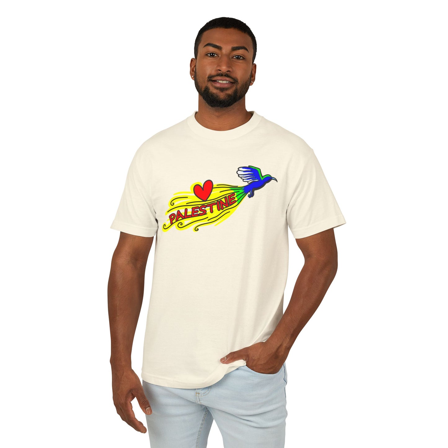 Unisex Heavyweight Cotton Tee - Love Palestine