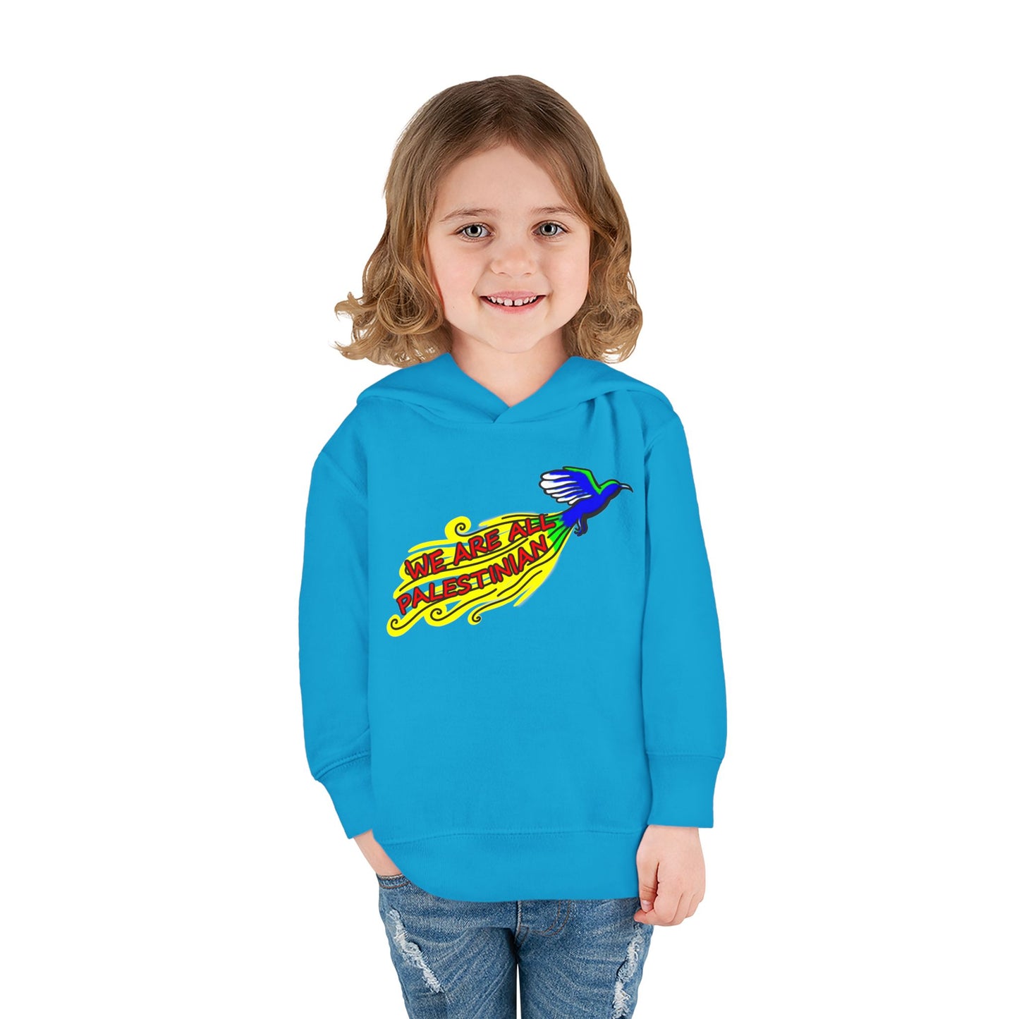 Toddler Pullover Fleece Hoodie - We are all Palestinian