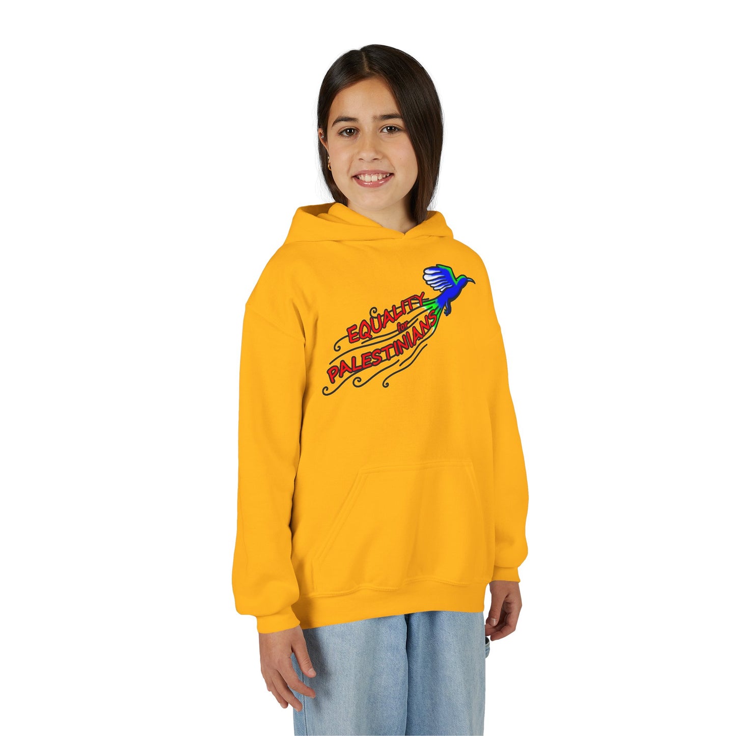 Youth Heavy Blend Hooded Sweatshirt - Equality for Palestinians