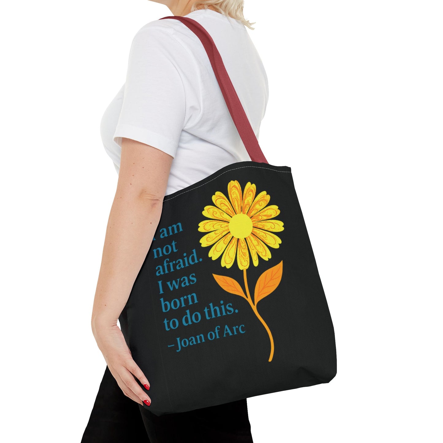Tote Bag (AOP) - I am not afraid. I was born to do this.