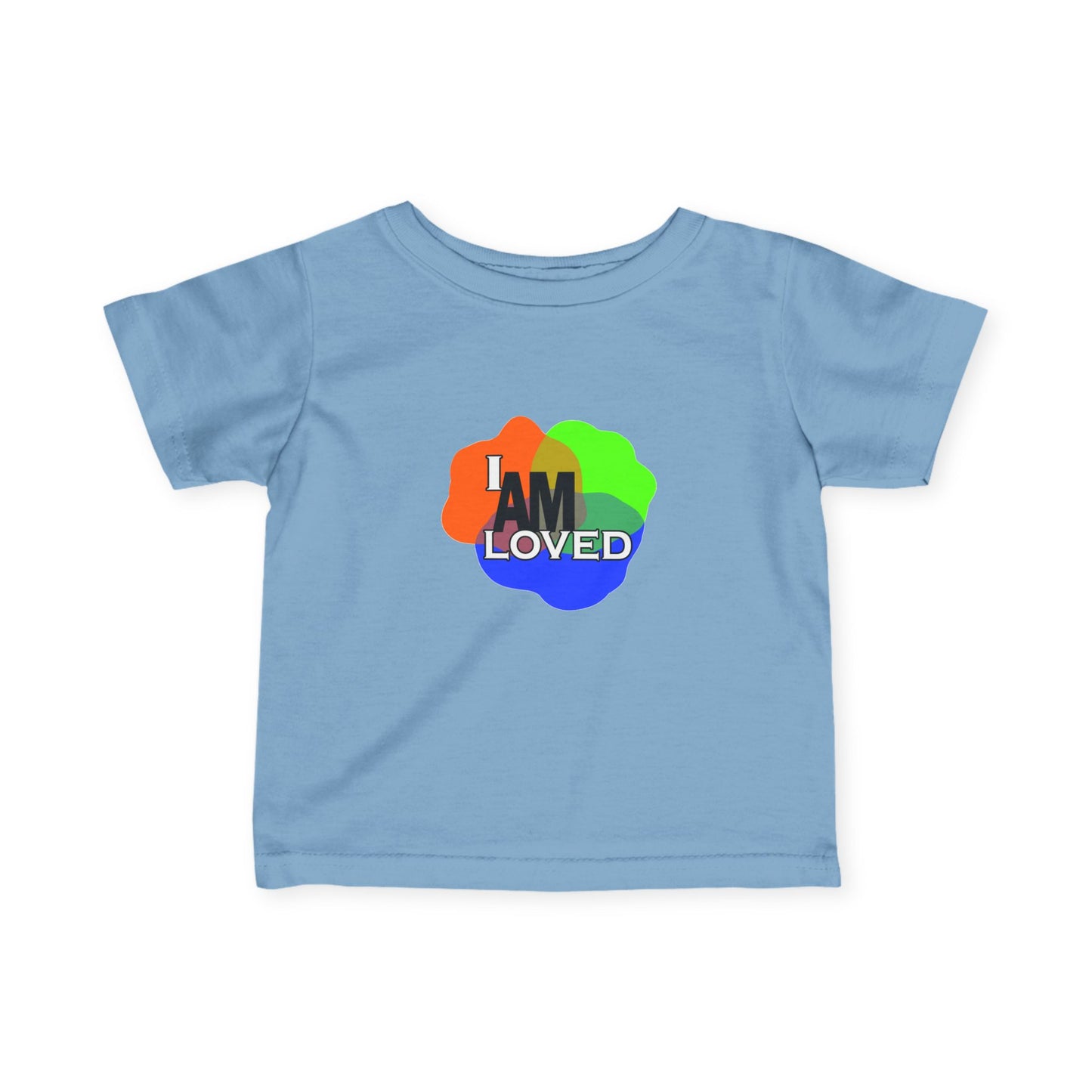 Infant Fine Jersey Tee - I Am Loved (Multicolor with green)