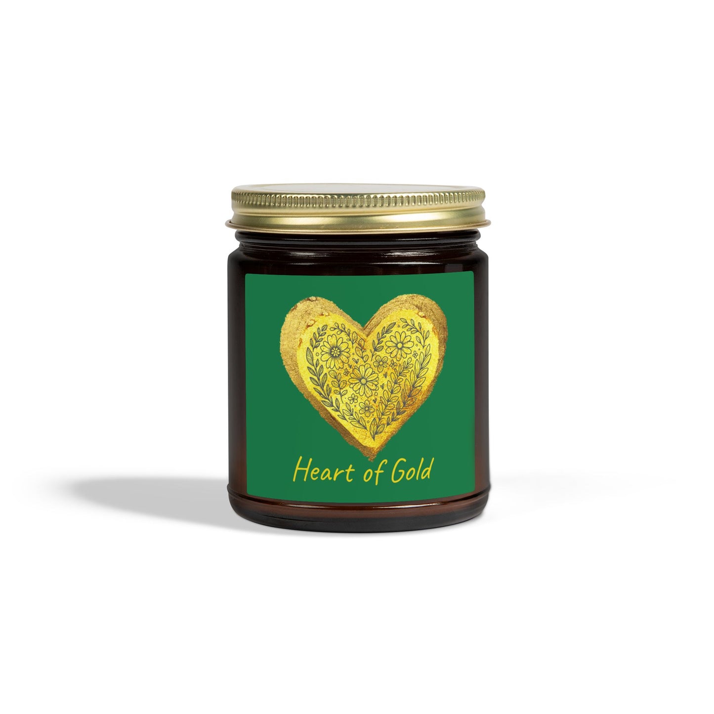 Scented Candle, Coconut Apricot Wax (9oz) - Forest Green