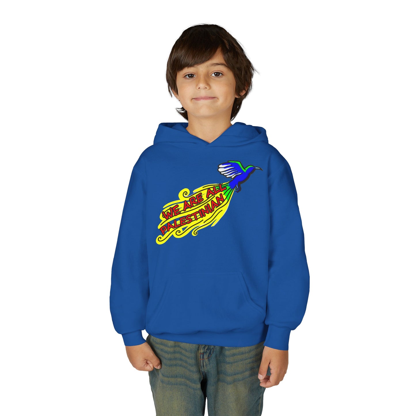 Youth Heavy Blend Hooded Sweatshirt - We are all Palestinian