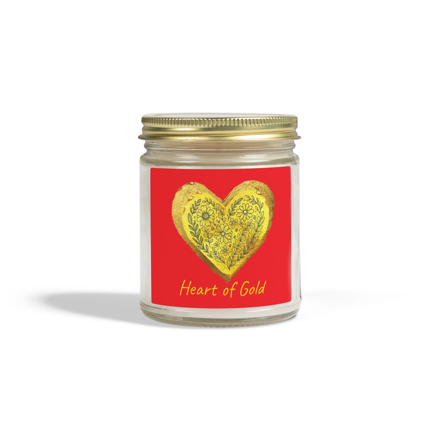 Scented Candle, Coconut Apricot Wax (9oz) - Red