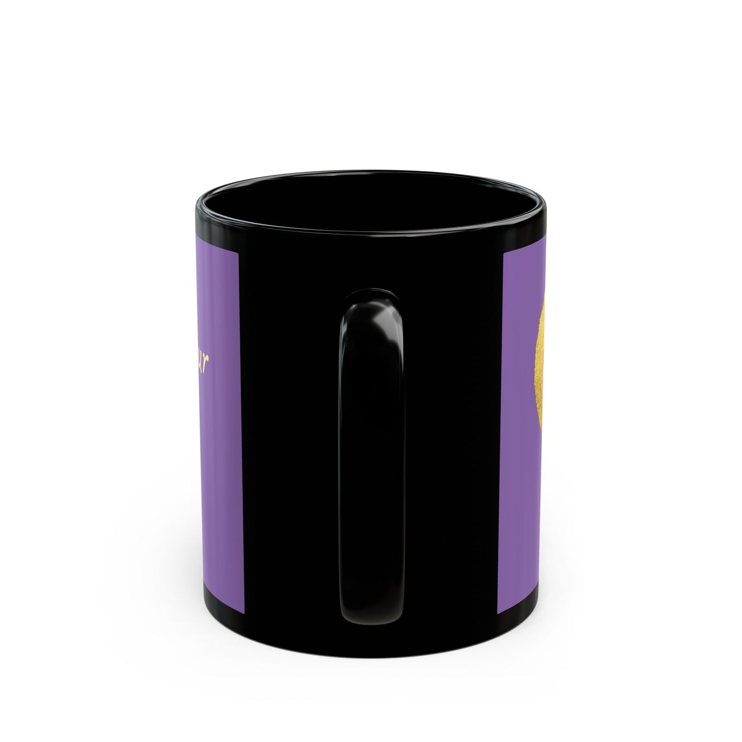 Light Purple on Black Mug  - Follow your heart (11oz)