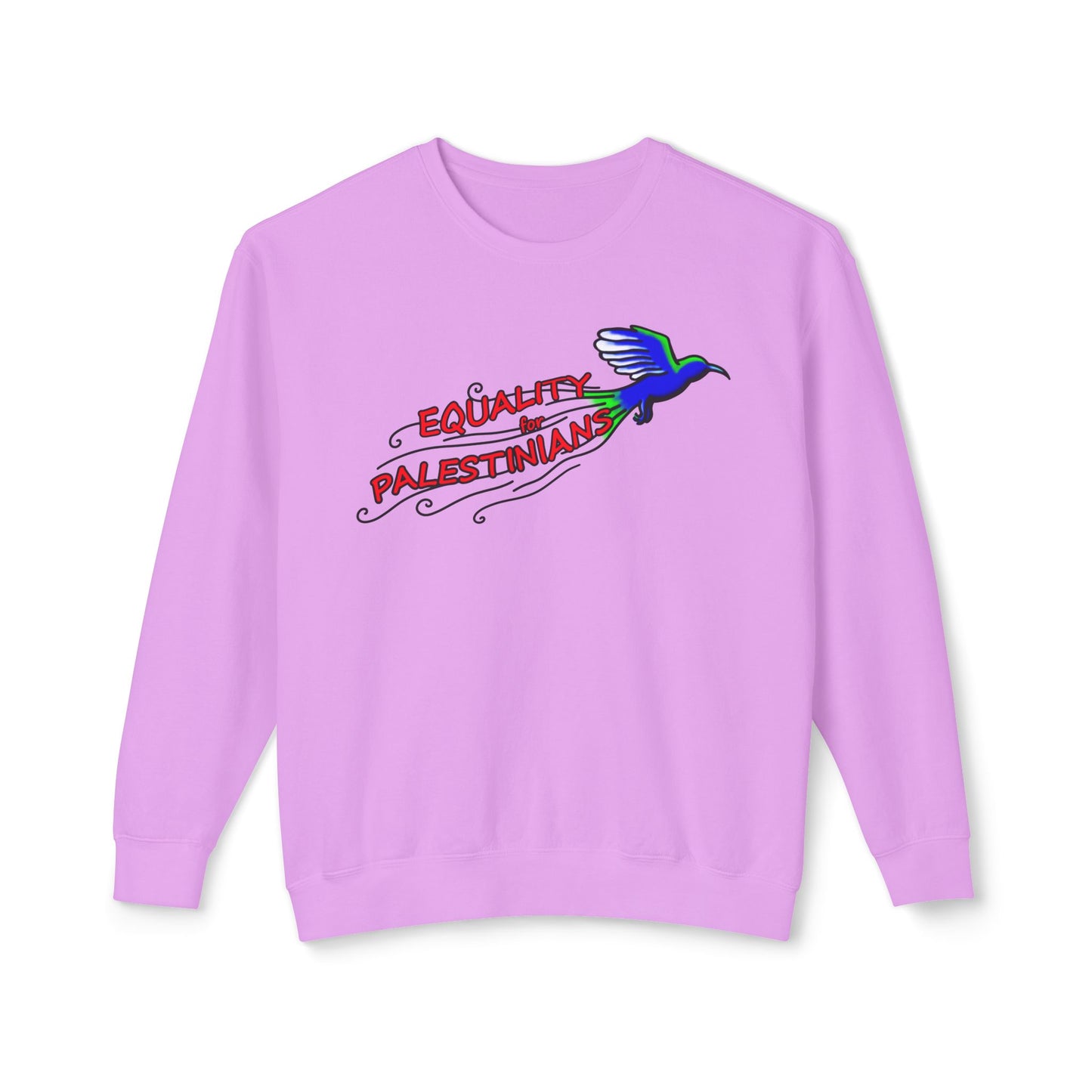 Unisex Lightweight Crewneck Sweatshirt - Equality for Palestinians