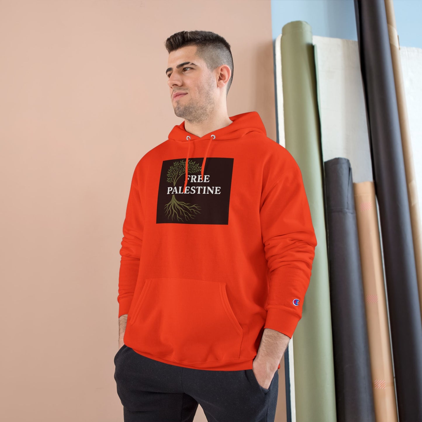 Champion Hoodie - Free Palestine (Olive Tree Roots Edition)