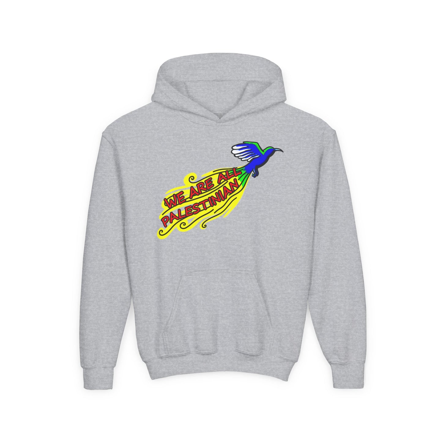 Youth Heavy Blend Hooded Sweatshirt - We are all Palestinian