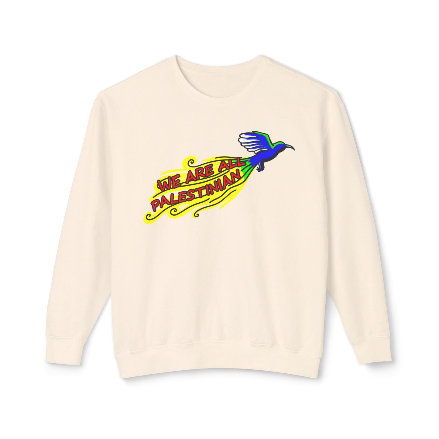 Unisex Lightweight Crewneck Sweatshirt - We are all Palestinian