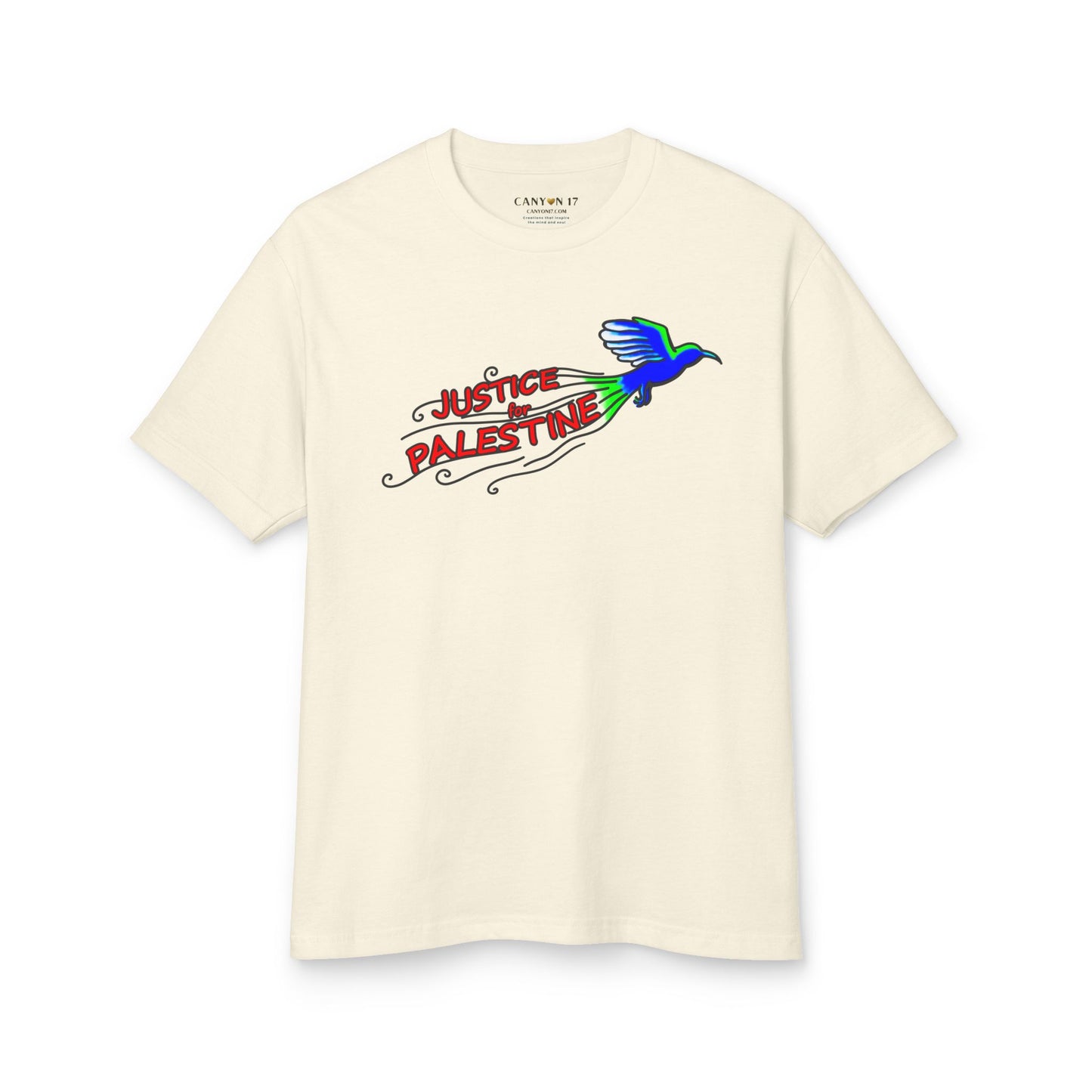 Unisex Heavyweight Cotton Tee  - Justice for Palestine