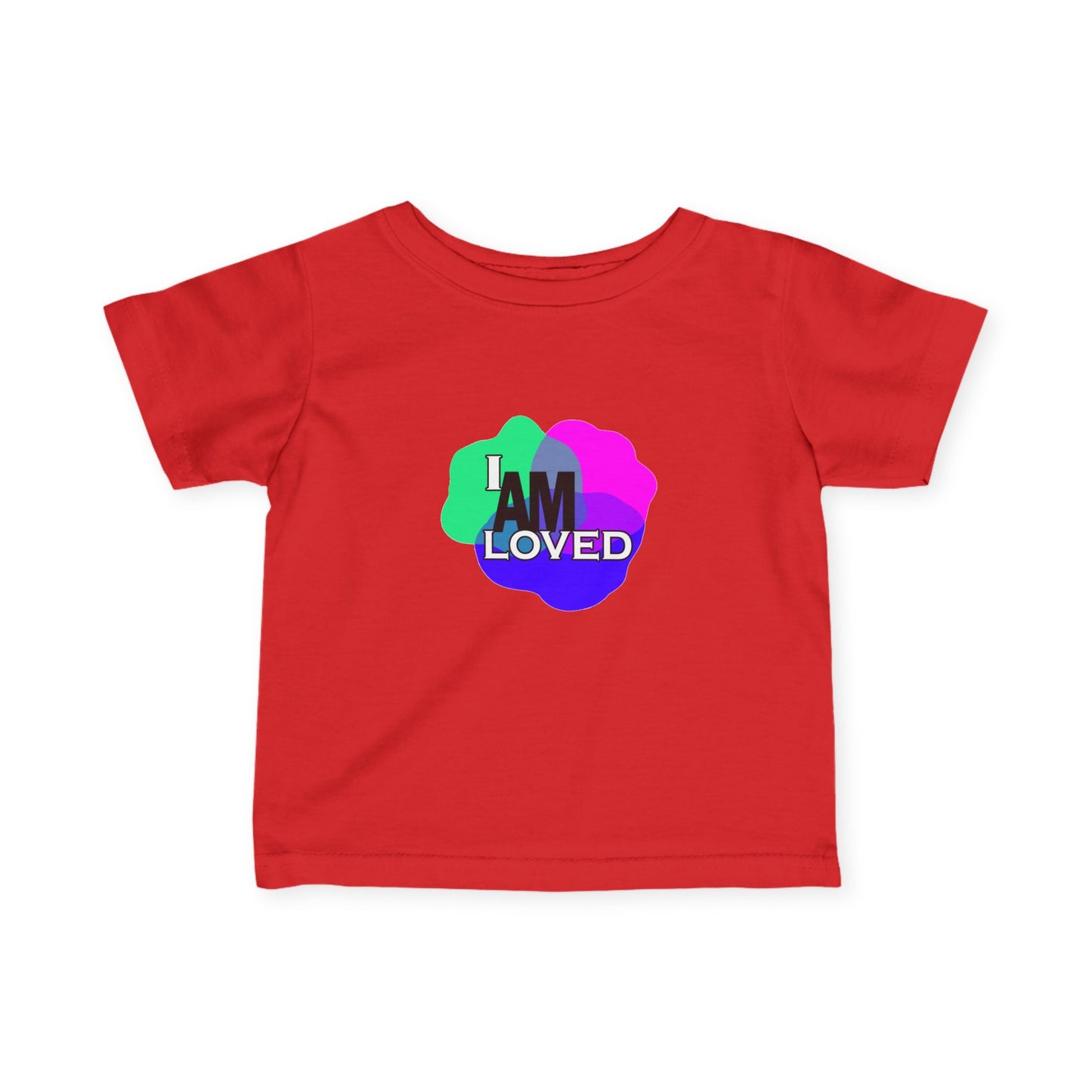 Infant Fine Jersey Tee - I Am Loved (Multicolor with pink)