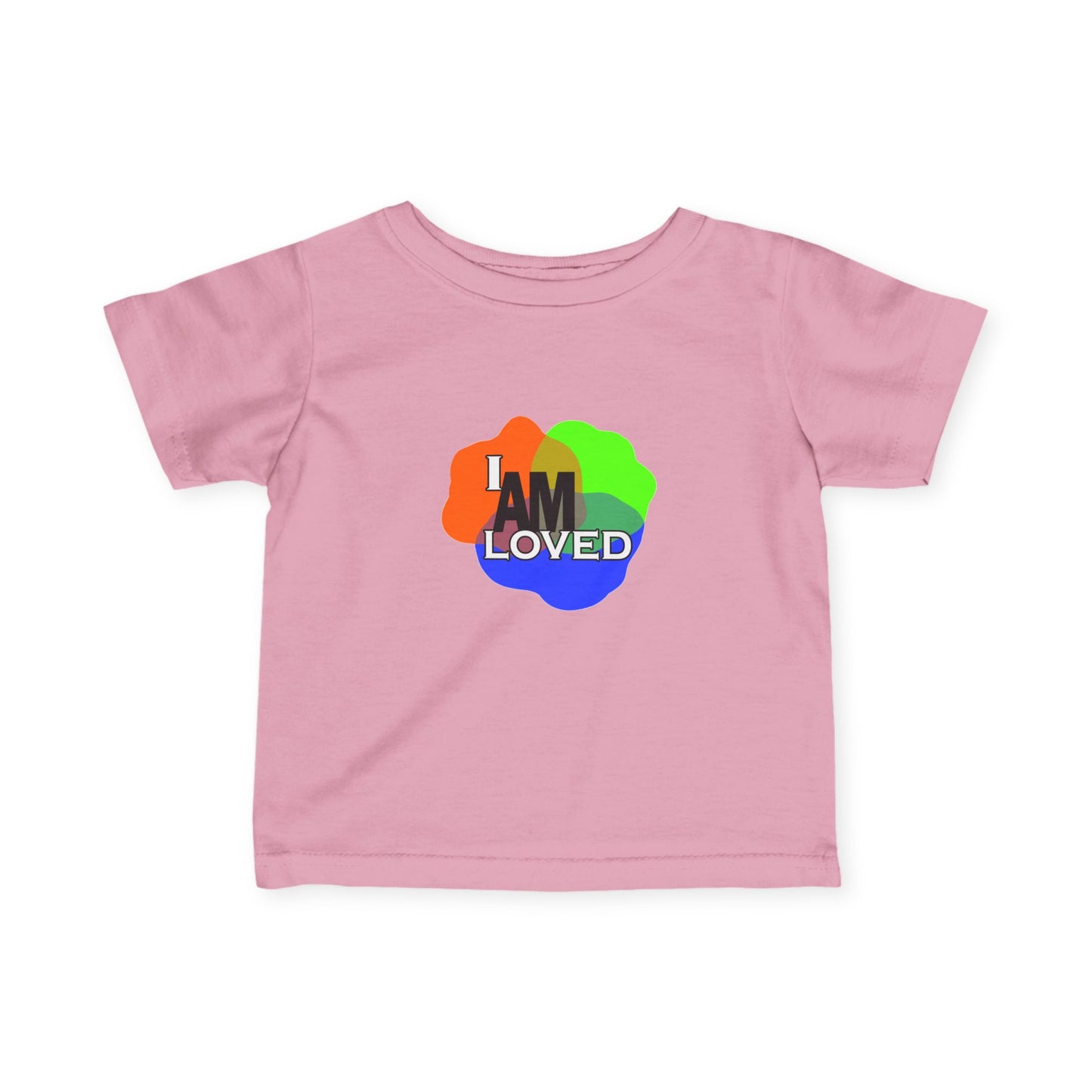 Infant Fine Jersey Tee - I Am Loved (Multicolor with green)