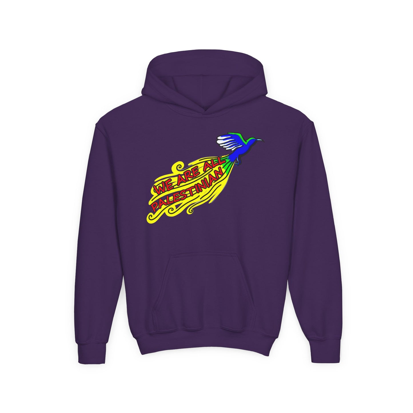 Youth Heavy Blend Hooded Sweatshirt - We are all Palestinian